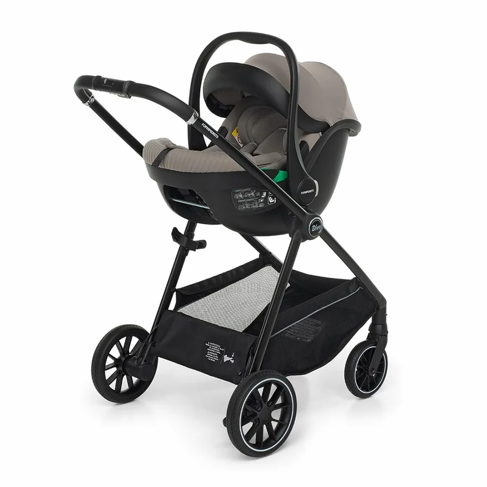 Foppapedretti Trio Divo I-Size, System Modułowy dla Dzieci, Gondola Wózek i Fotelik Samochodowy I-Size, Składany, Zgodny z ECE R129, Lekki