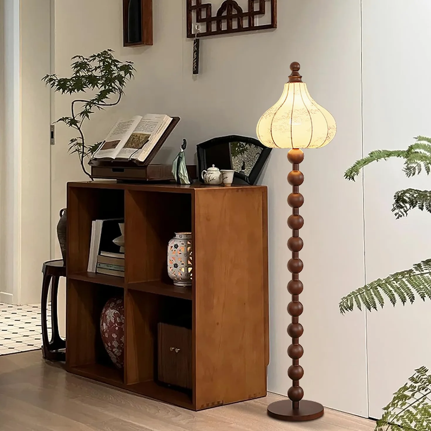 CCXXYGWJ Lampada da, Globo in Legno di Noce dimmerabile, Stile Art Déco per Soggiorno, Studio, cameretta dei Bambini - Decorazione della casa