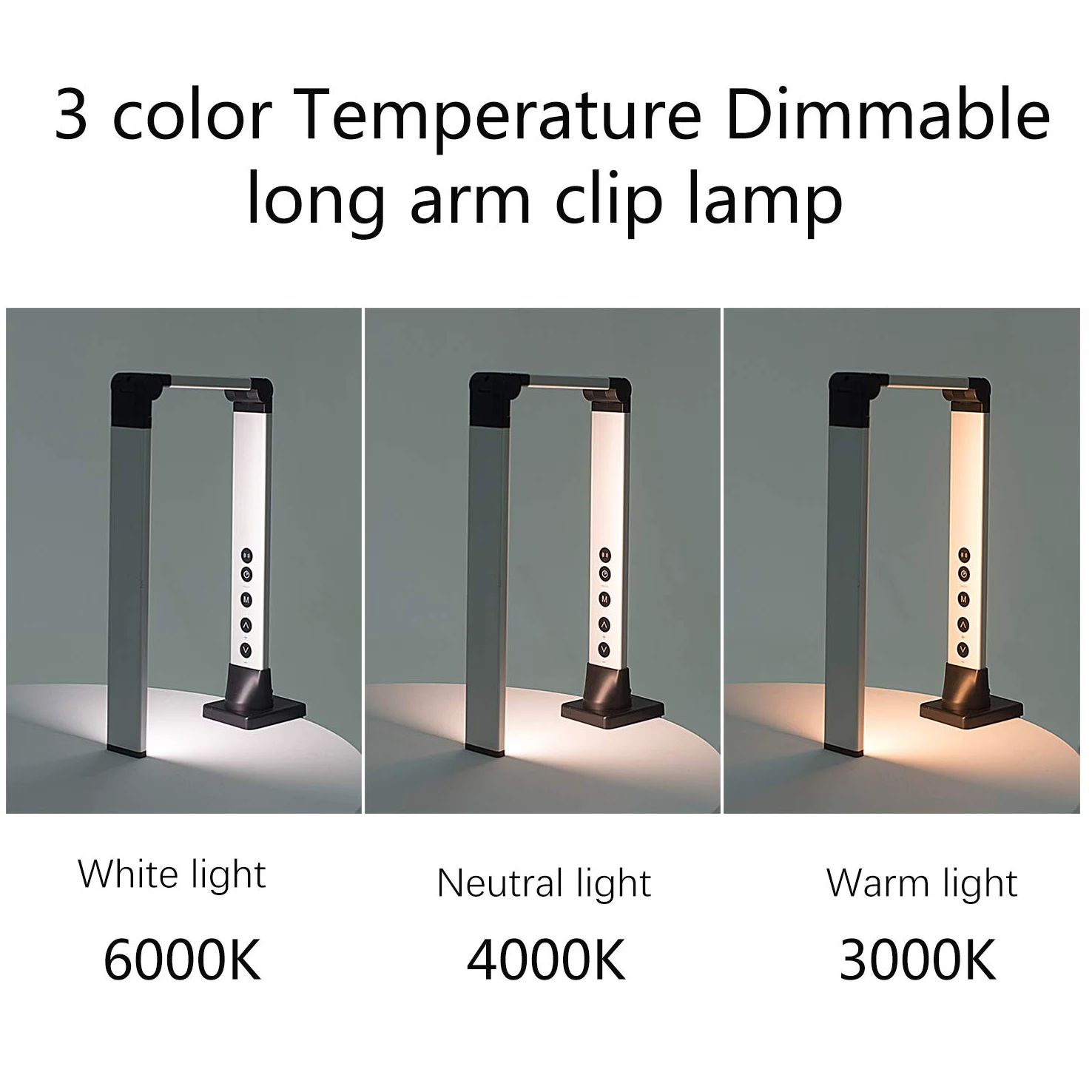 ACMHNC Lampada Da Lettura LED Dimmerabile Con Telecomando, 10W Lampada Da Scrivania Temperatura Colore 3, Luce Per Lettura Libri Lampada Da Tavolo Braccio Lungo, Funzione Di Memoria,Nero