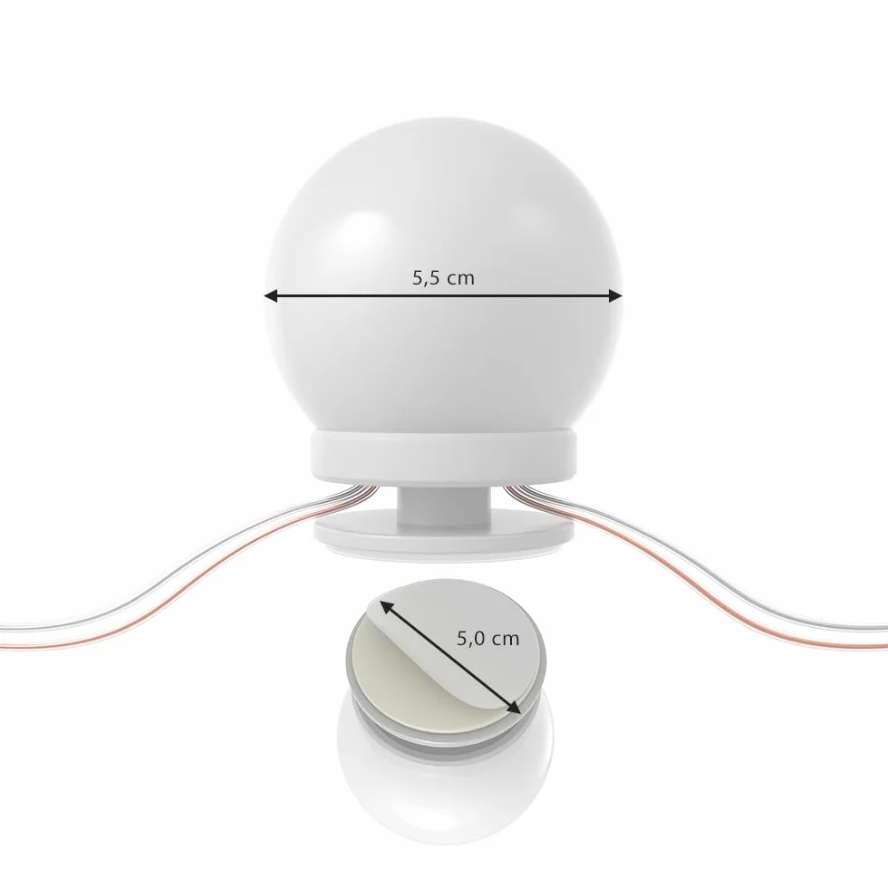 Vicco Illuminazione della toeletta, Bianco, 400 cm