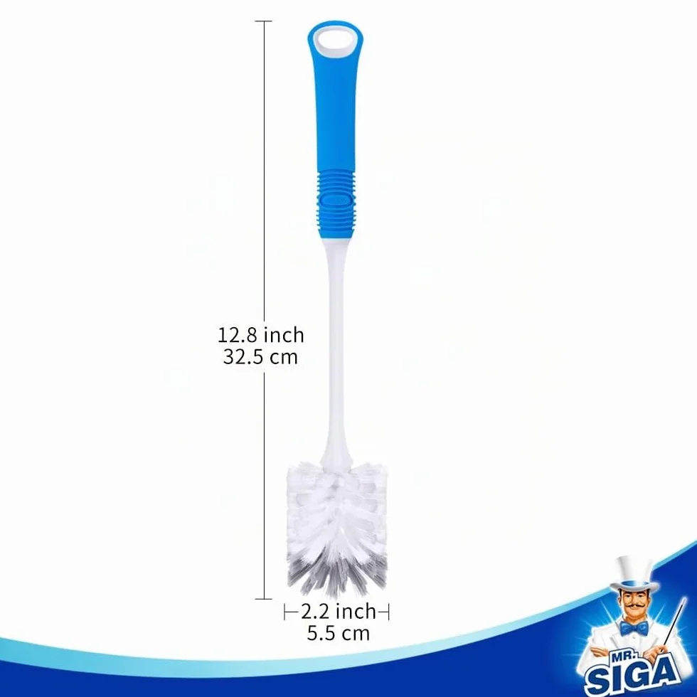 MR.SIGA Spazzola per Bottiglie con Manico Lungo - Testa 5.5 cm