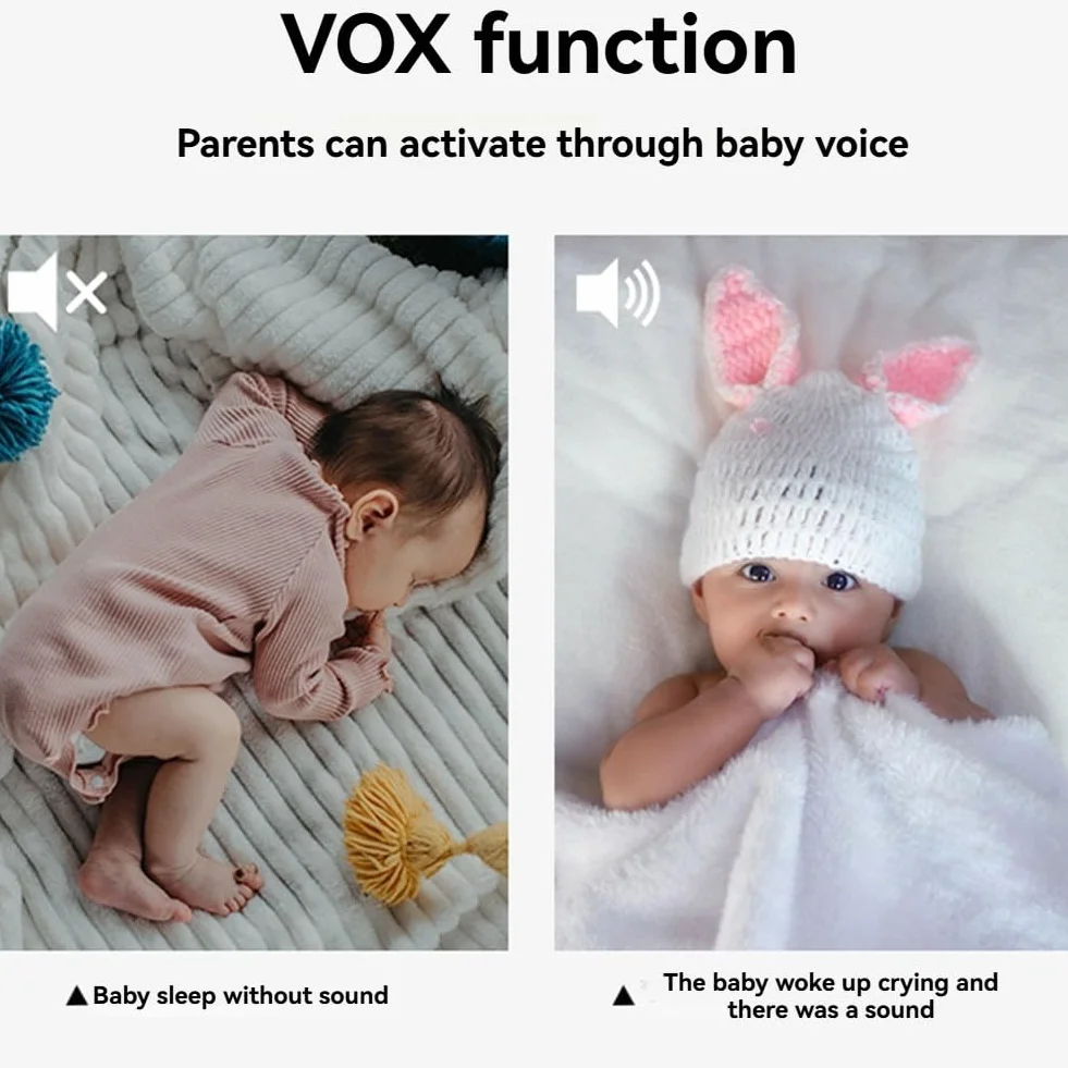 Audio Baby Monitor Fili Sorveglianza Bambino Lunga Distanza Suono Cristallino Indicatori Luminosi