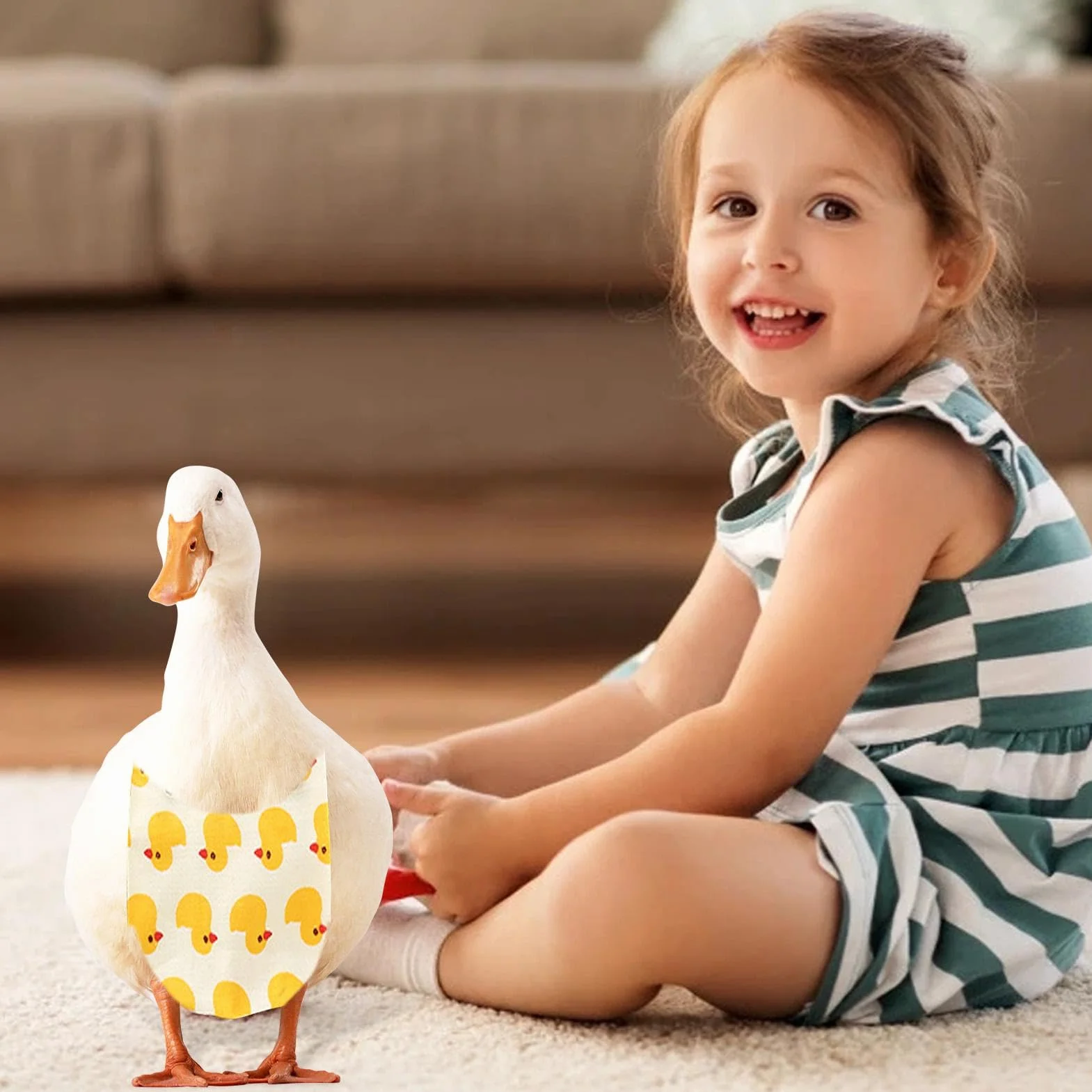 Pannolini per galline anatre riutilizzabili lavabili papillon tessuto stampato pollame domestico