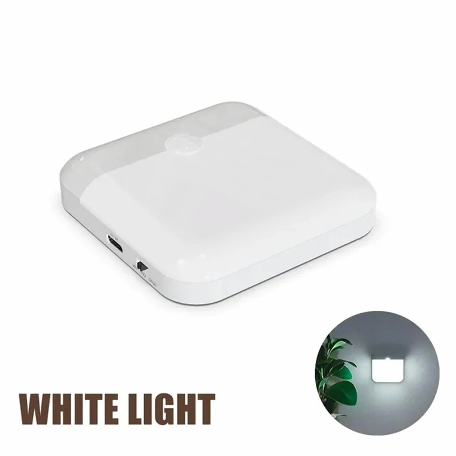 Luce Notturna A LED Con Sensore Di Movimento, Lampada Quadrata Ricarica For Camera Da Letto, Cucina, Scale, Corridoio, Armadio, Illuminazione(Cold White,4 Pcs)