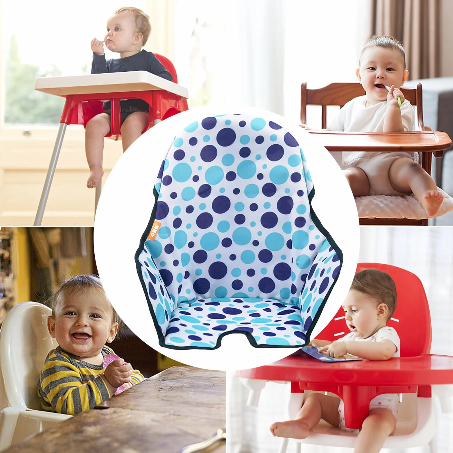 Cuscino Per Seggiolone Pappa Universale Riduttore Sedia Da Pranzo Bambini 37x23cm Fodera Ikea