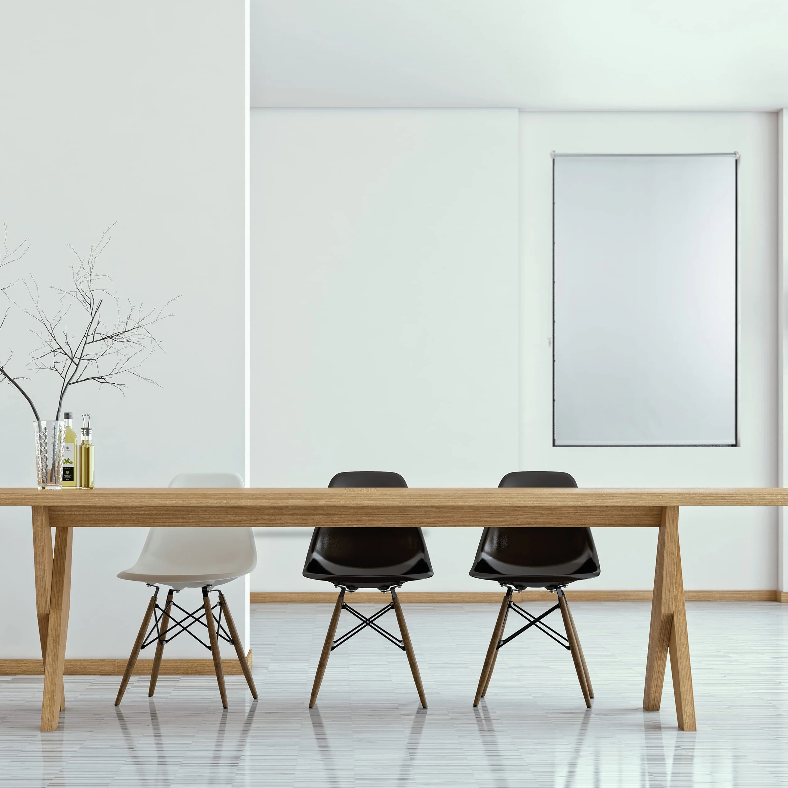 Relaxdays Tenda a Rullo Oscurante Termica Isolante Adesiva 60x160 cm Bianca