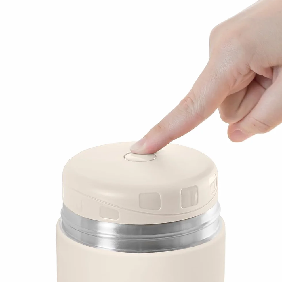 Miniland Thermos Bebè per Alimenti 600ml Acciaio Inox Mantiene Temperatura 24h Chiusura Ermetica Doppia Parete