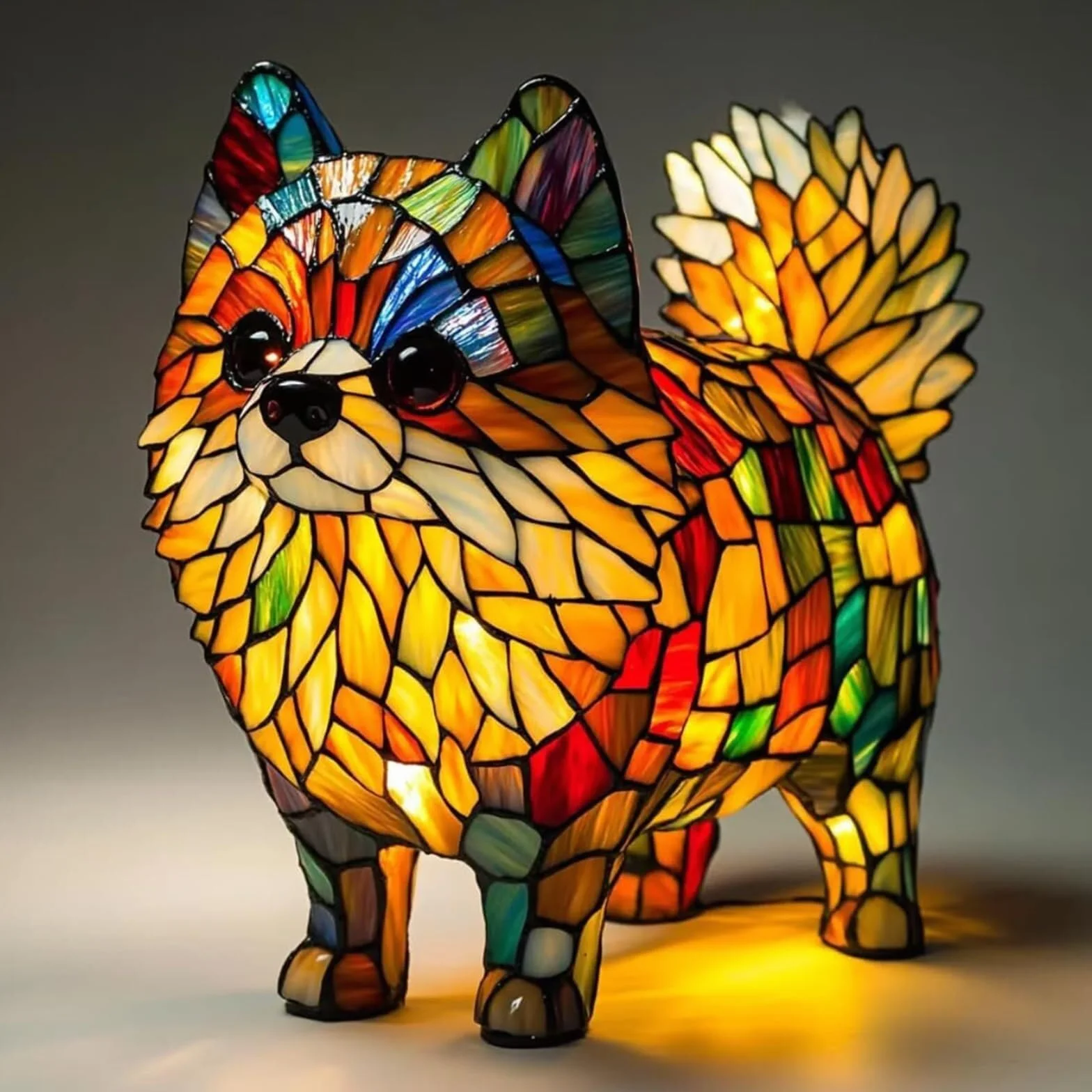 Lampada da tavolo a LED a forma di Schnauzer e Pomerania - Luce notturna in resina artistica a forma di cane per la decorazione della casa, regalo artigianale per gli amanti degli animali(Schnauzer La