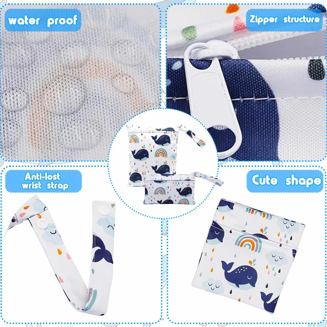 BAUCH Porta Pannolini 1 set sacchetti per neonati motivo balena