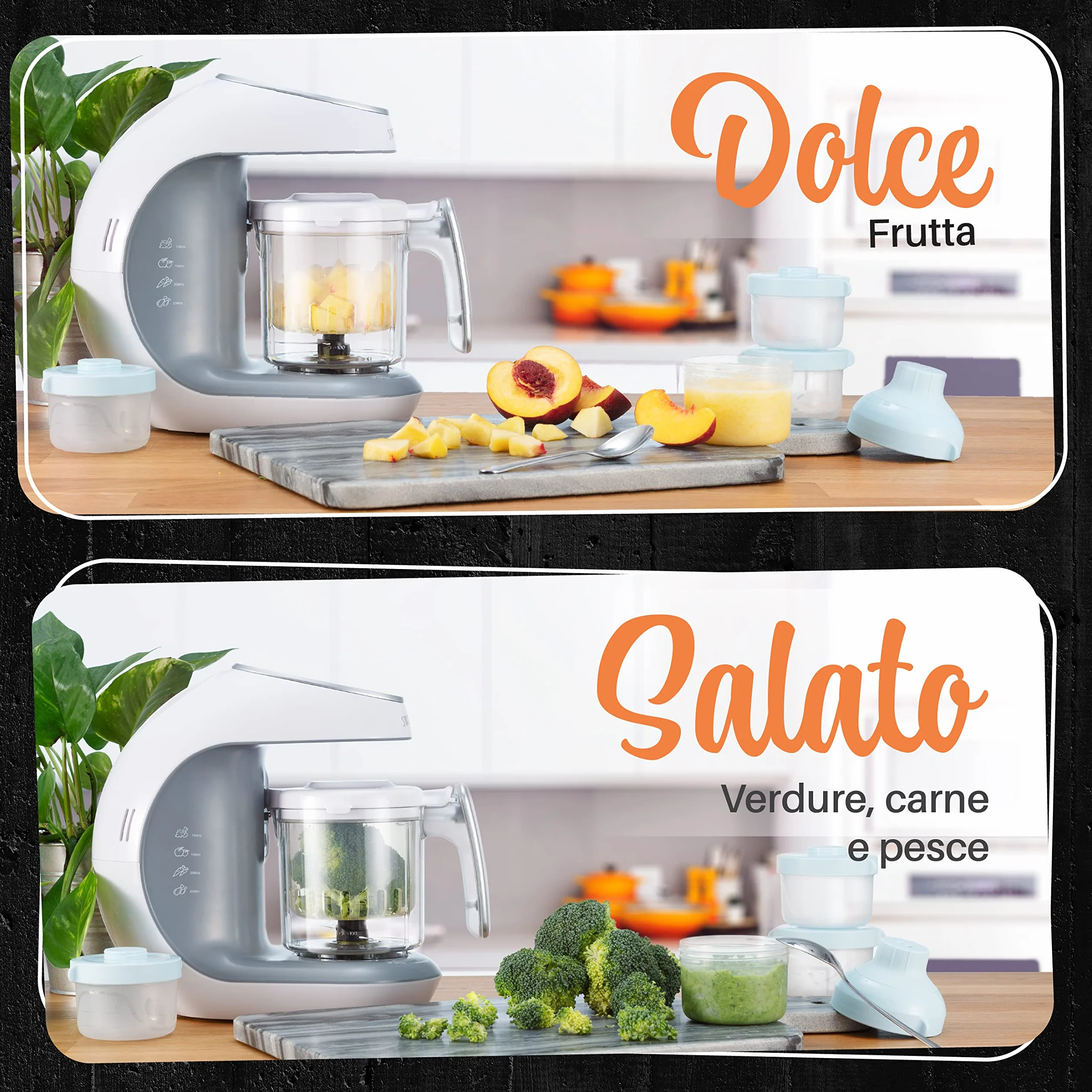 Sweety Fox Cuocipappa Mixer Multifunzione 7-in-1 per Bébé - Vapore, Mixer, Pulse