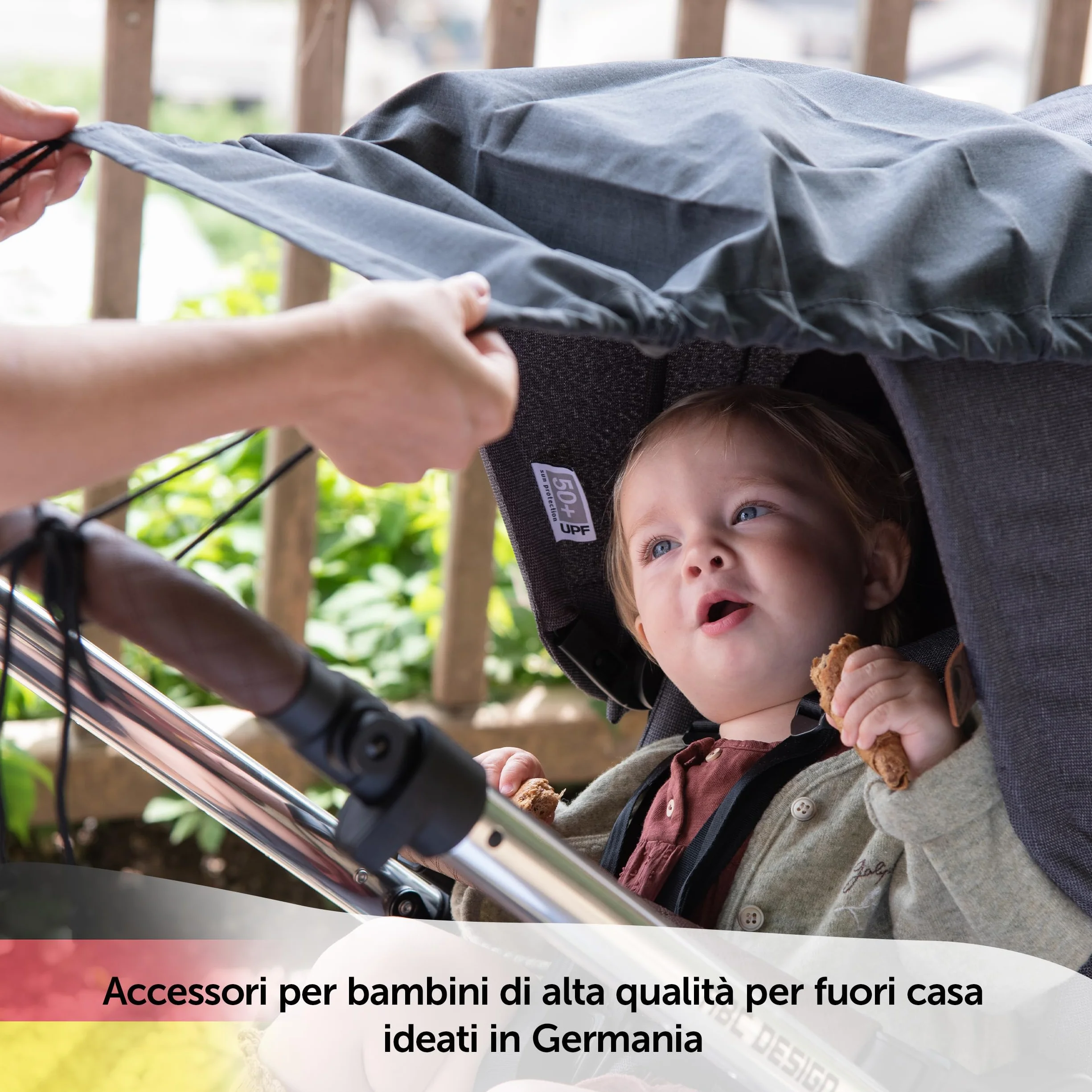 Zamboo Parasole Universale Passeggino DELUXE Protezione UV 50 Grigio