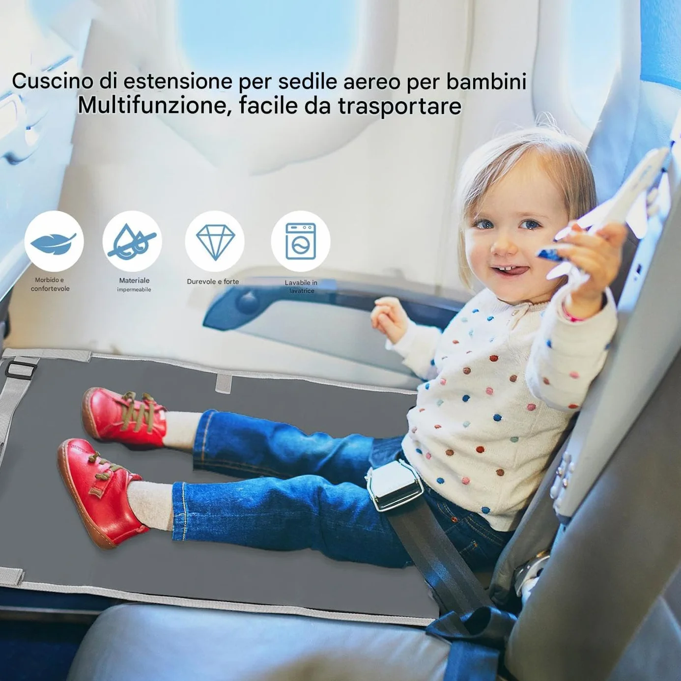 Lettino Per Bambini Aereo Amaca Trasportabile Leggera Da Viaggio Sicura Gioco Sonno