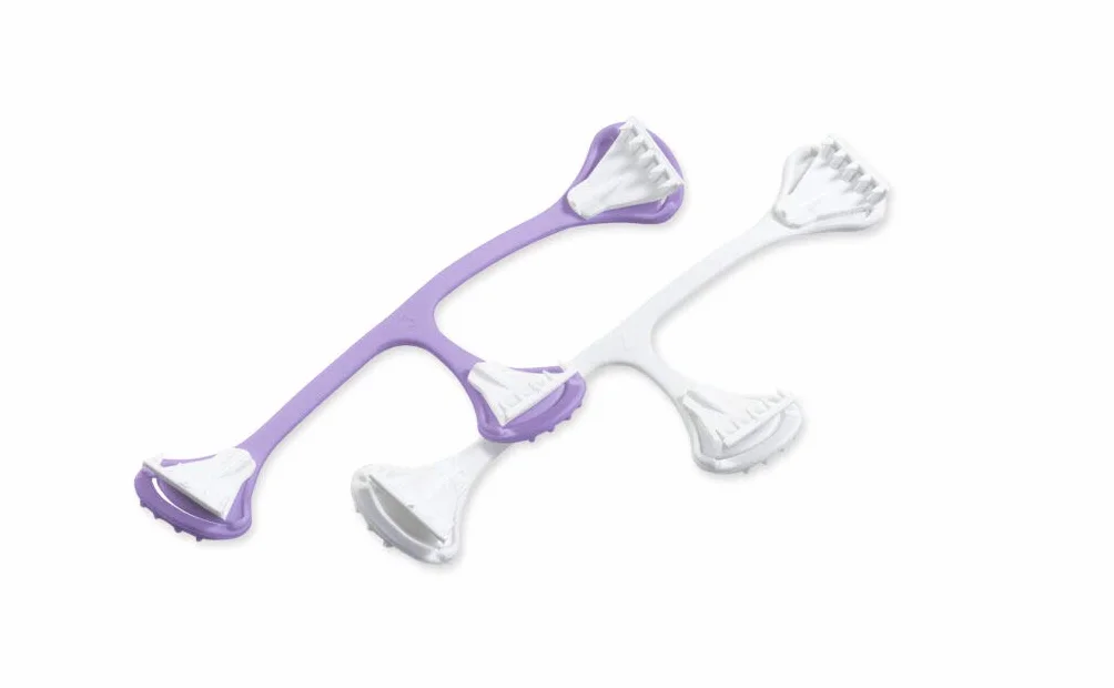 Snappi Fastener per pannolini in mussola prefold Taglia 1 Small Bianco Lilla Confezione da 2
