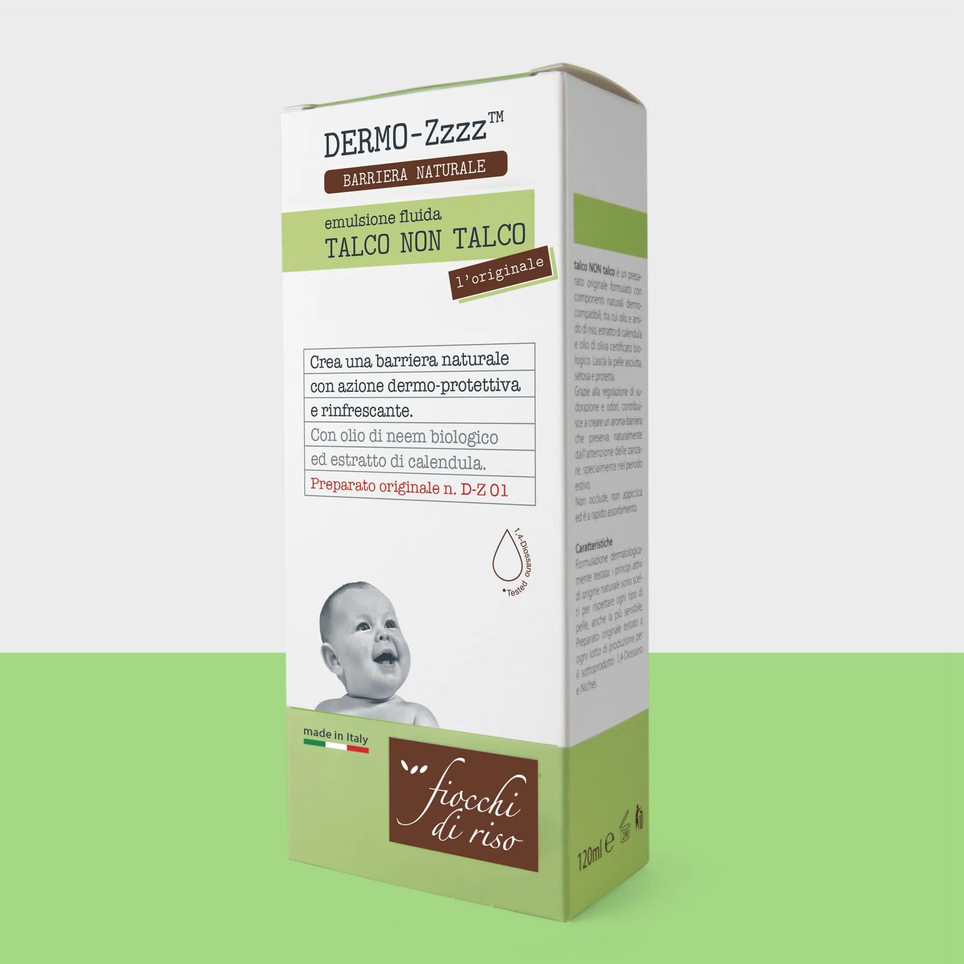 Fiocchi di Riso Talco Originale 120ml - Barriera Naturale Antizanzare