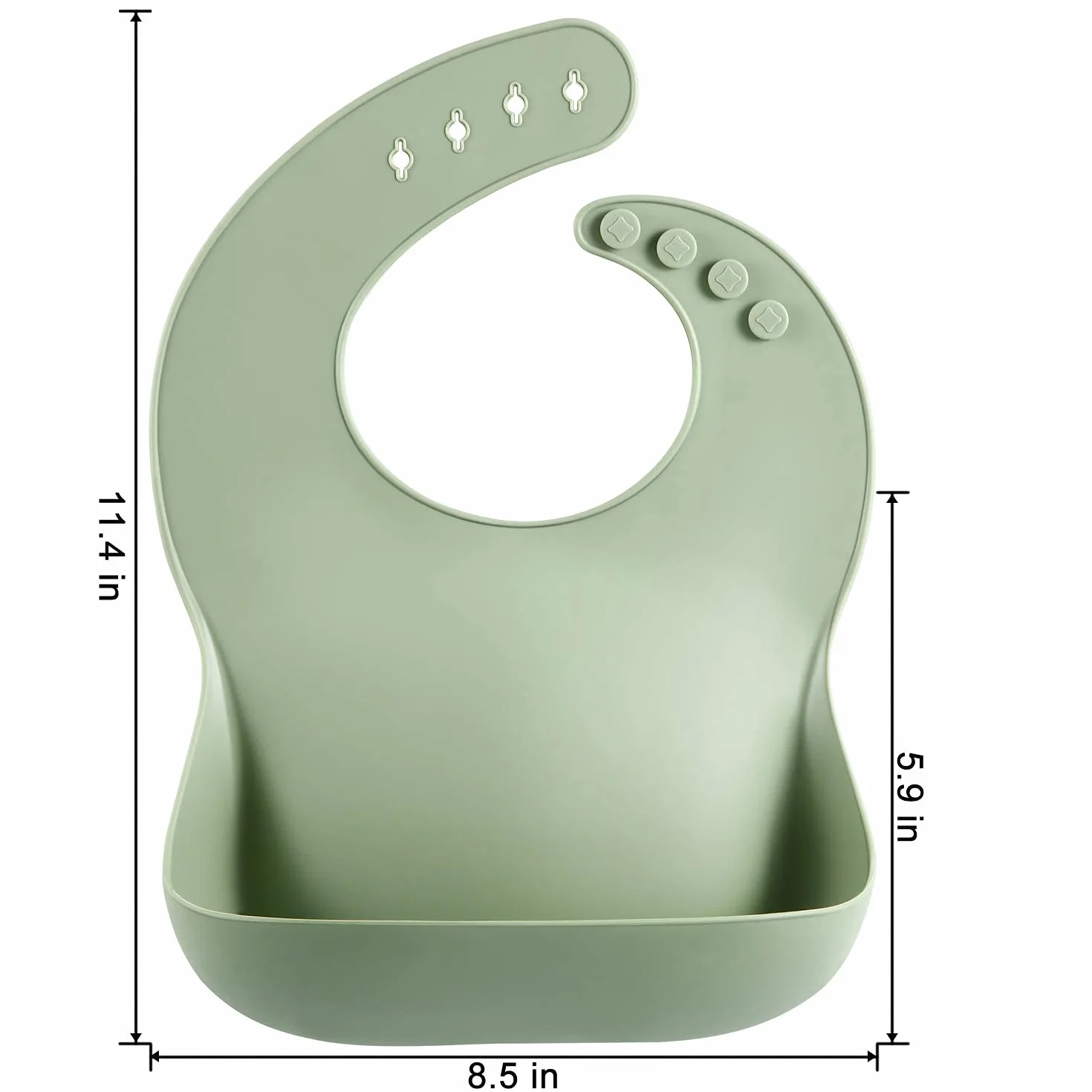 PandaEar 3 Pezzi Bavaglini in Silicone per Neonato e Bambini Piccoli, Impermeabili, Morbidi, Unisex (marrone/blu/verde)