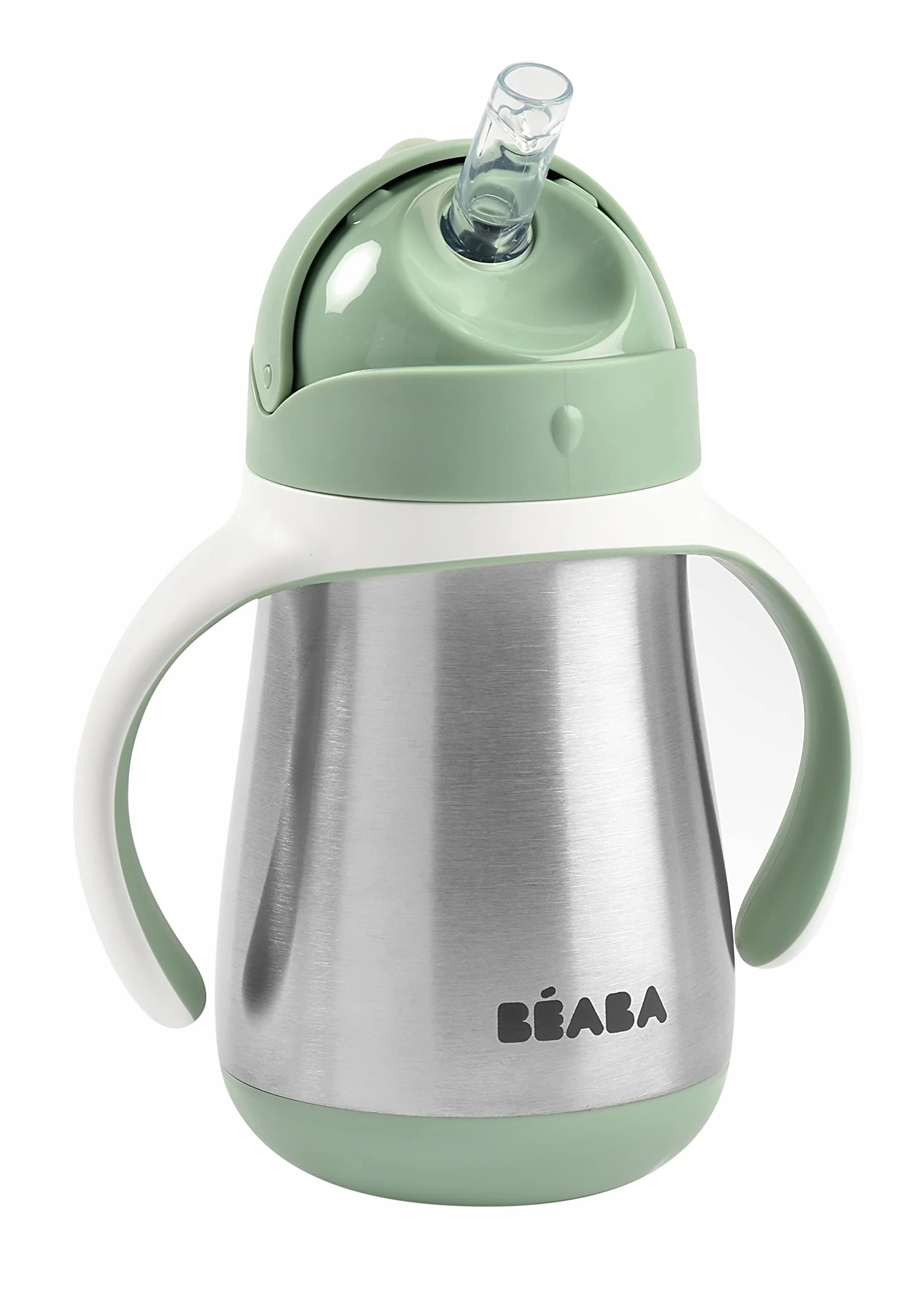 BÉABA Biberon Tazza Apprendimento 2 in 1 250 ml Inox Verde Salvia