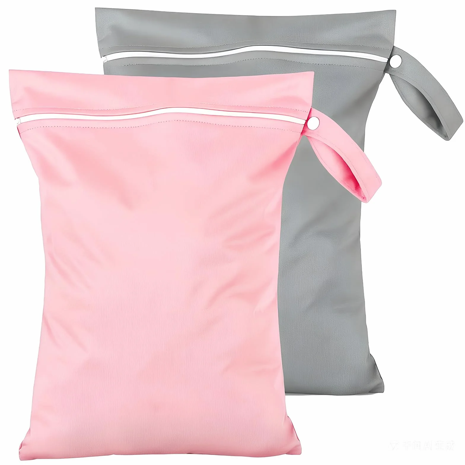 Sacca Impermeabile Wet Bag 40x30 cm Porta Pannolini Salviette Zip Manico Riutilizzabile Pieghevole 2 Pezzi
