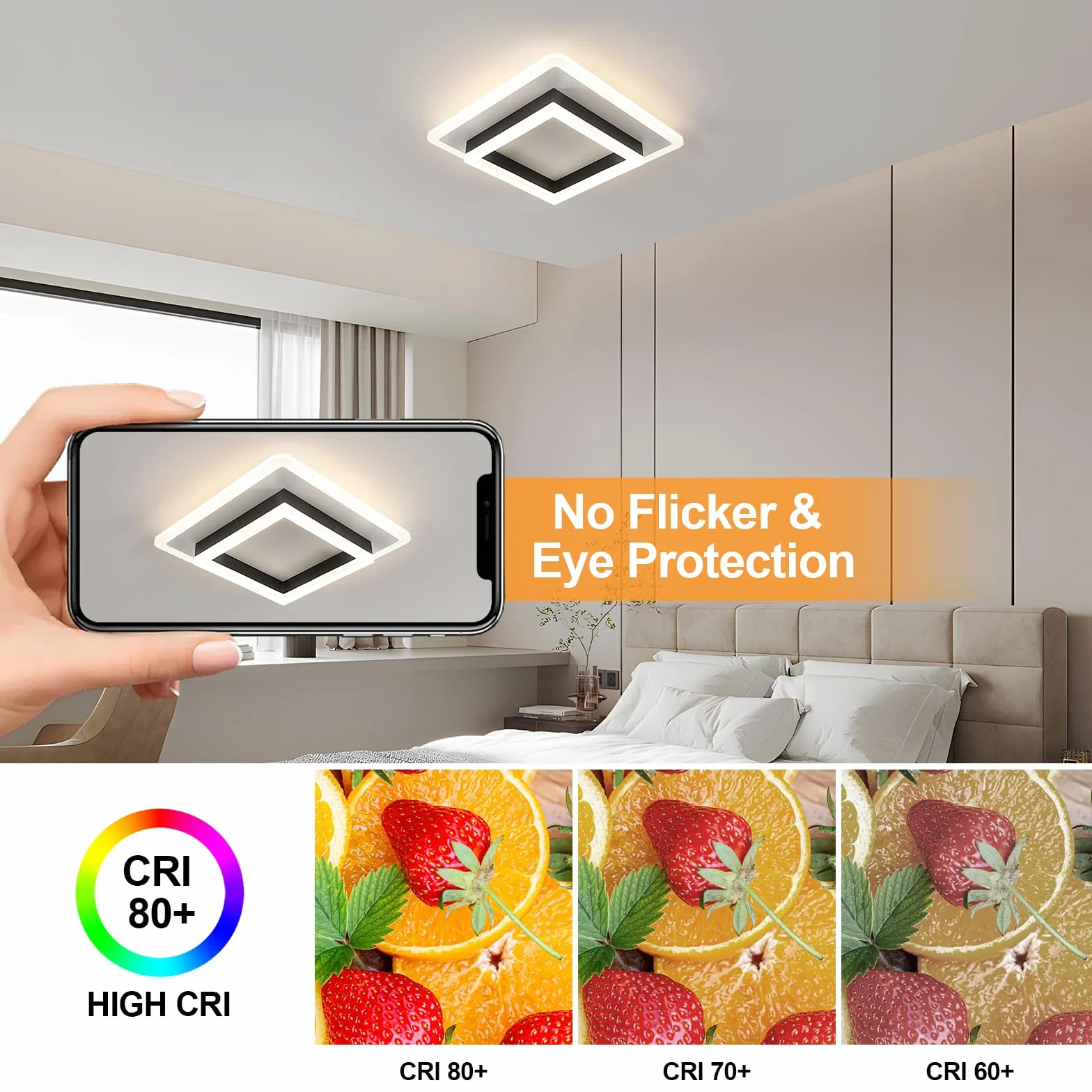 Comely Plafoniera Led Soffitto Quadrata, 30W Moderna Lampada da Soffitto Luce Naturale 4500K, Acrilico Lampadario LED Soffitto per Camera da letto, Soggiorno, Cucina, Corridoio