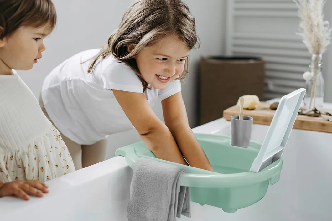 Rotho Babydesign Kiddy Wash Lavabo per bambini 38,7 x 38,2 x 10 cm Verde menta Swedish Green