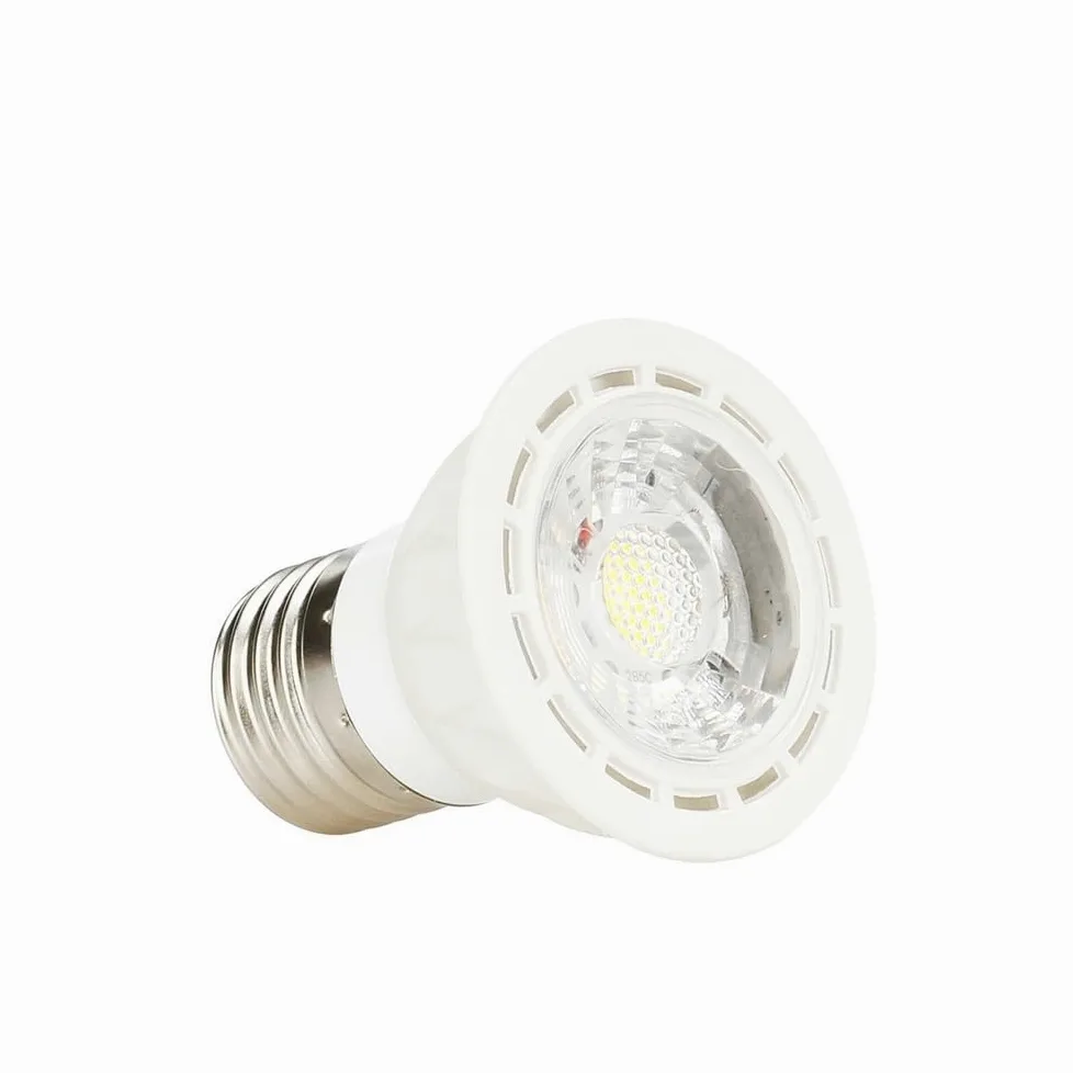 Light, Confezione da 10, faretto LED COB GU10/E27/E26 AC85-265V 6W non dimmerabile MR16 12V lampada for interni domestici(Blanc,E26 85-265V)