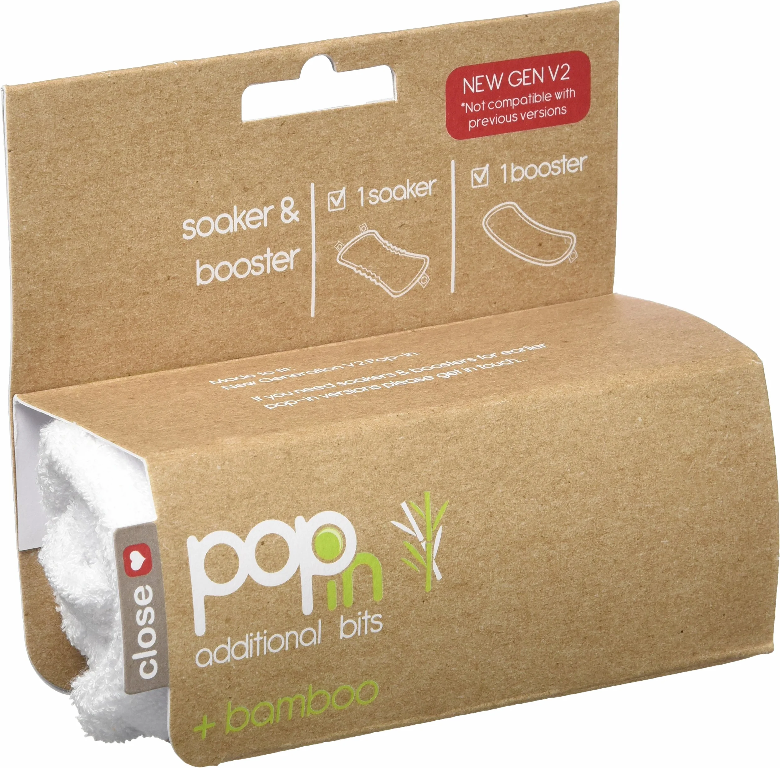 Panno per pannolino Soaker & Booster V2 bambù Bianco