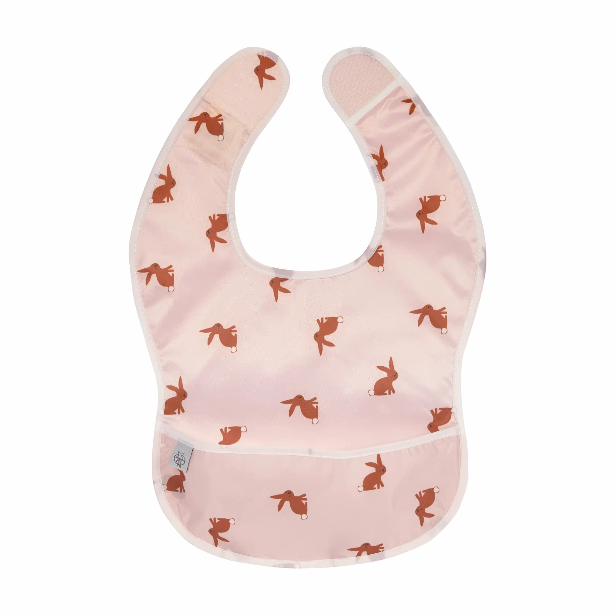 LÄSSIG Set di 2 bavaglini per neonati con chiusura in velcro idrorepellente Little Forest Rabbit