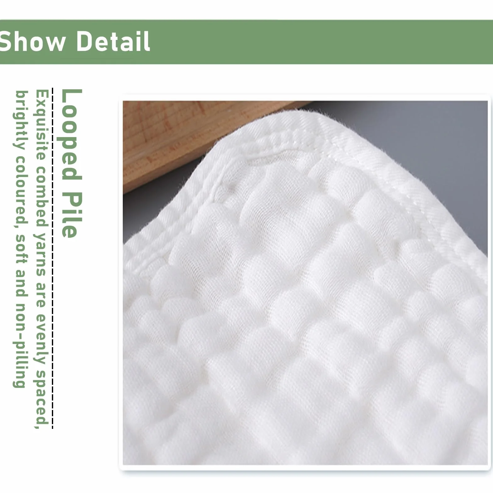 Salviettine in Mussola per Neonati 6pz 25x50 cm Cotone Naturale 6 Strati Morbidi Bianco