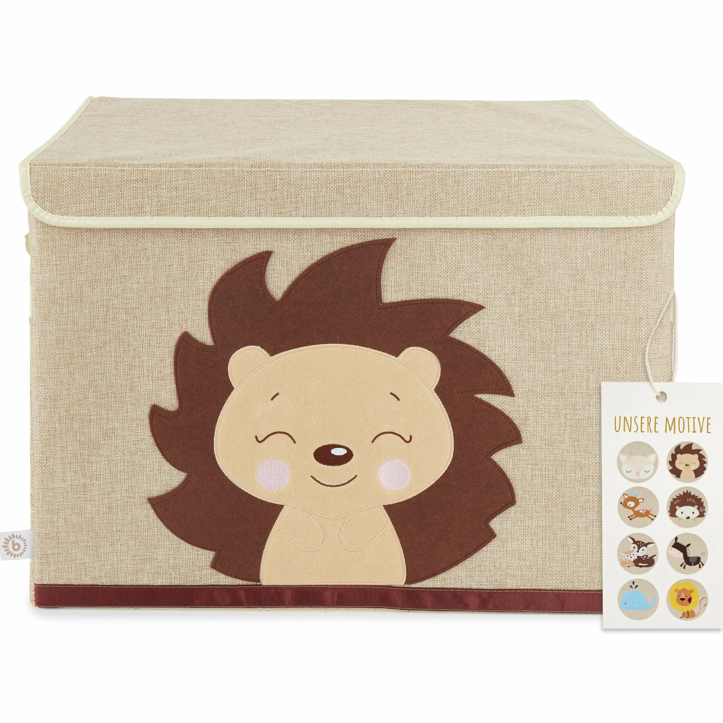 BIECO Scatola portaoggetti pieghevole 65 l 36 x 36 x 51 cm con coperchio
