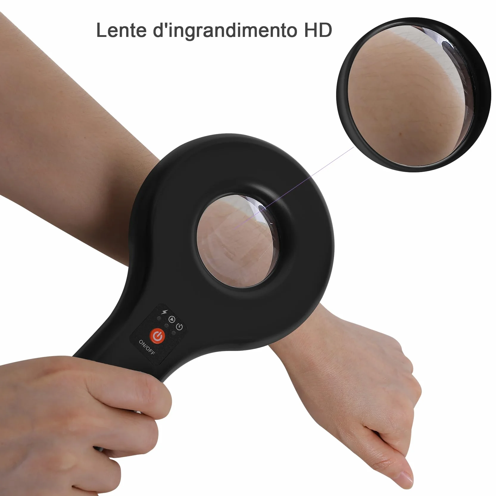 Lampada di Wood per analisi della pelle, LED UV Luce Nera