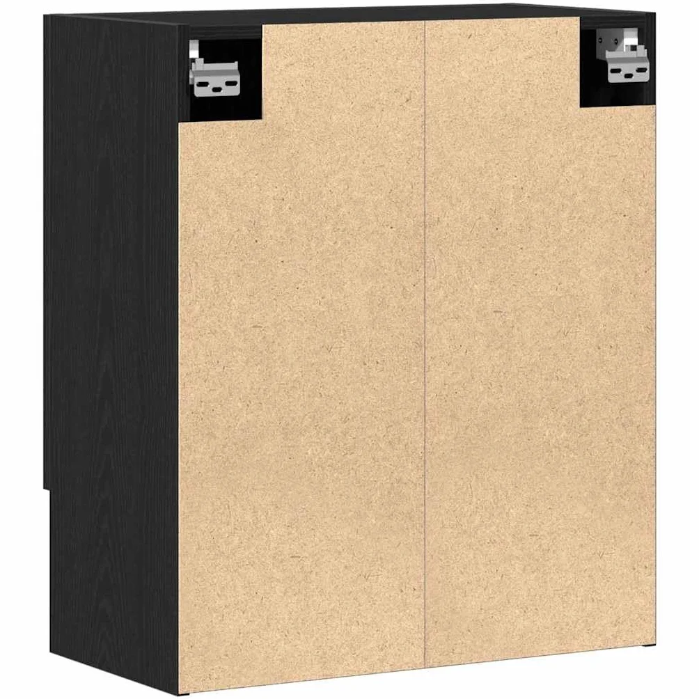 vidaXL Mobile a Muro Rovere Nero 60 x 31 x 70 cm Legno Multistrato Scaffale Rettangolare