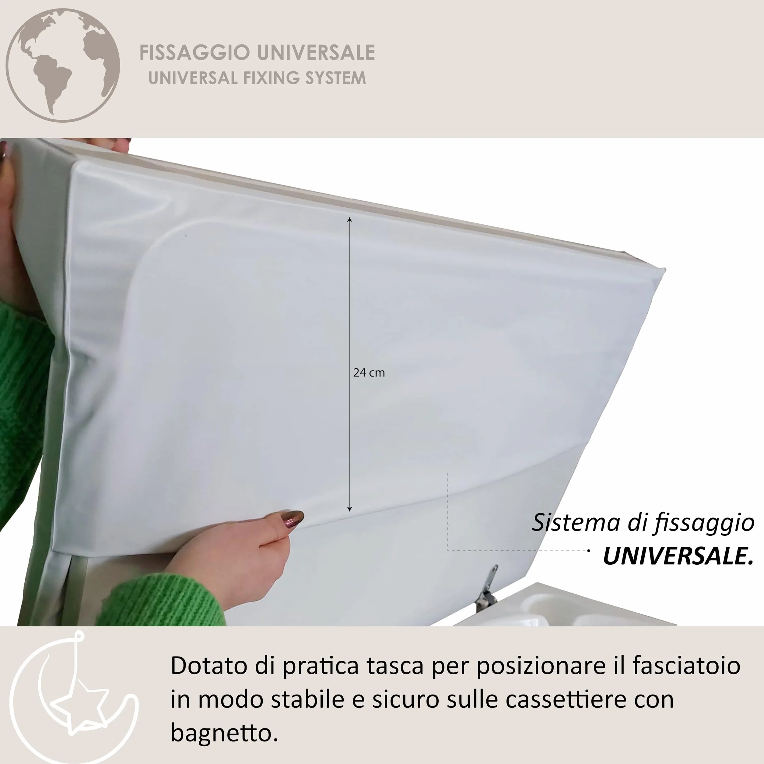 Italbaby Gina Fasciatoio in PVC 2 lati Multicolore