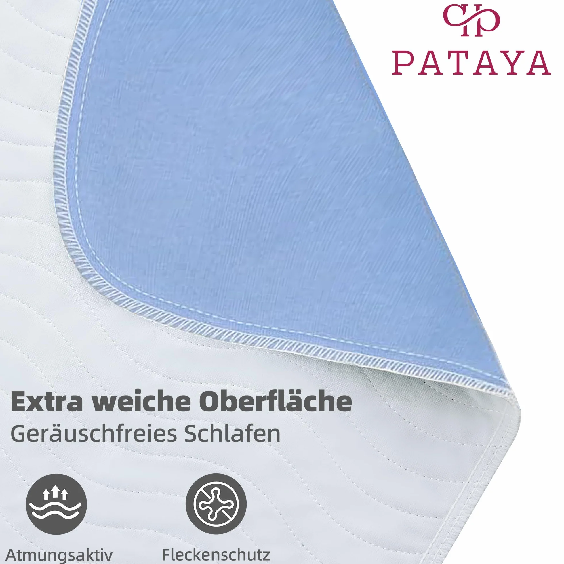 Pataya Set da 2 Traverse Letto 90x160 cm Coprimaterasso OEKO-TEX Standard 100 Impermeabile