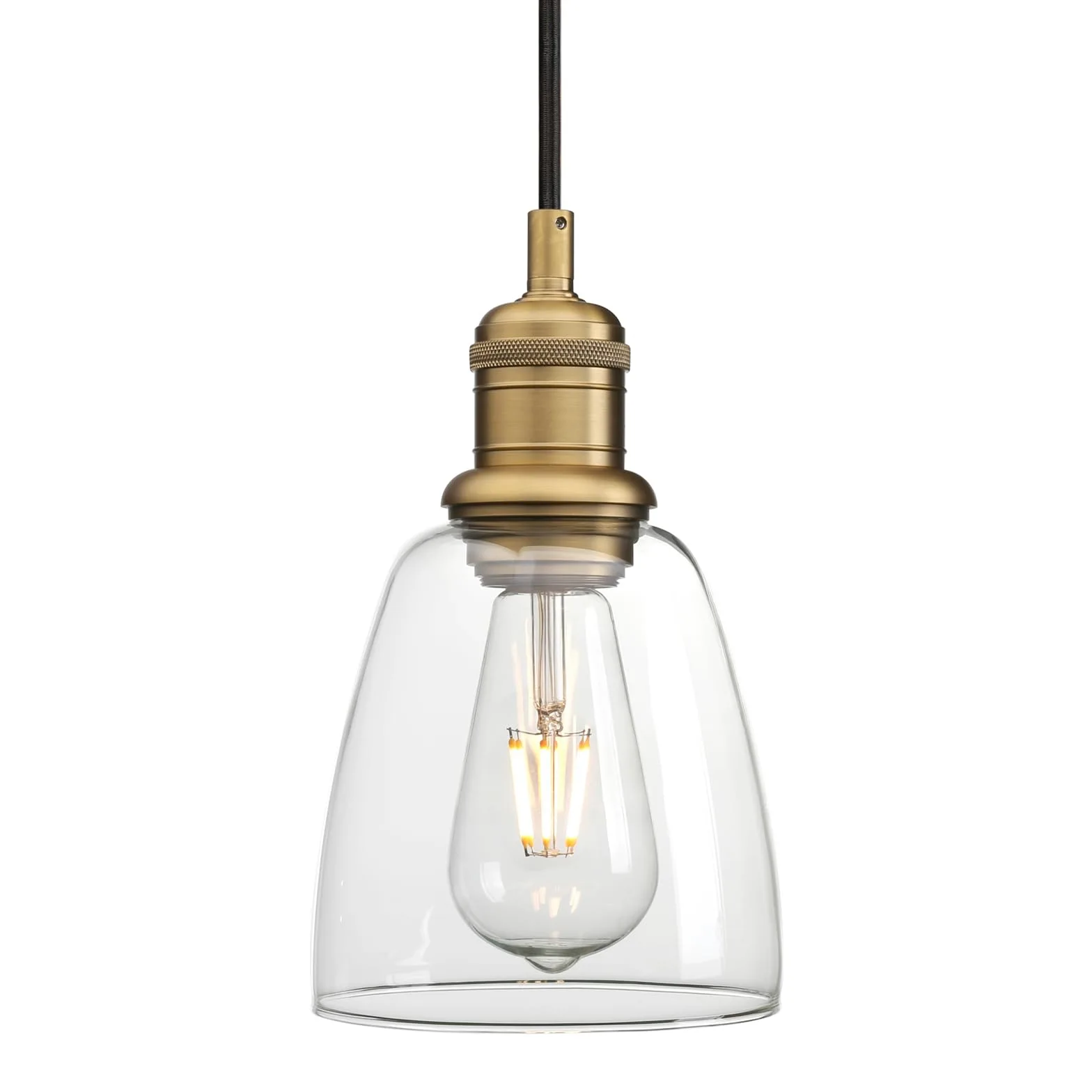 Luce a sospensione da soffitto in vetro industriale, lampada a sospensione antico da bar per l'isola della cucina, la sala da pranzo, il soggiorno, il corridoio, l'ingresso
