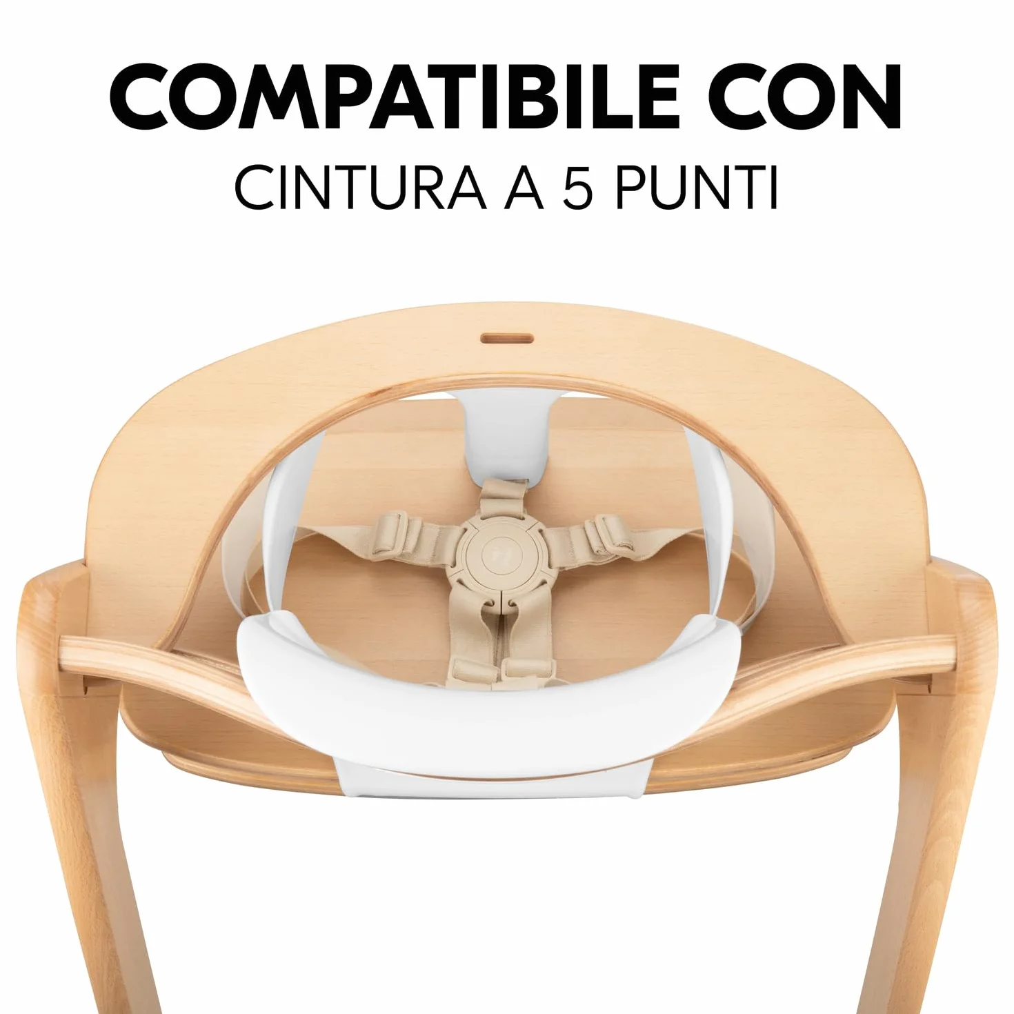 Hauck Highchair Baby Seat White Riduttore di Seduta per Seggioloni Alpha+ Beta+ Arketa 6-24 Mesi Schienale Ergonomico Larghezza Regolabile Plastica Resistente