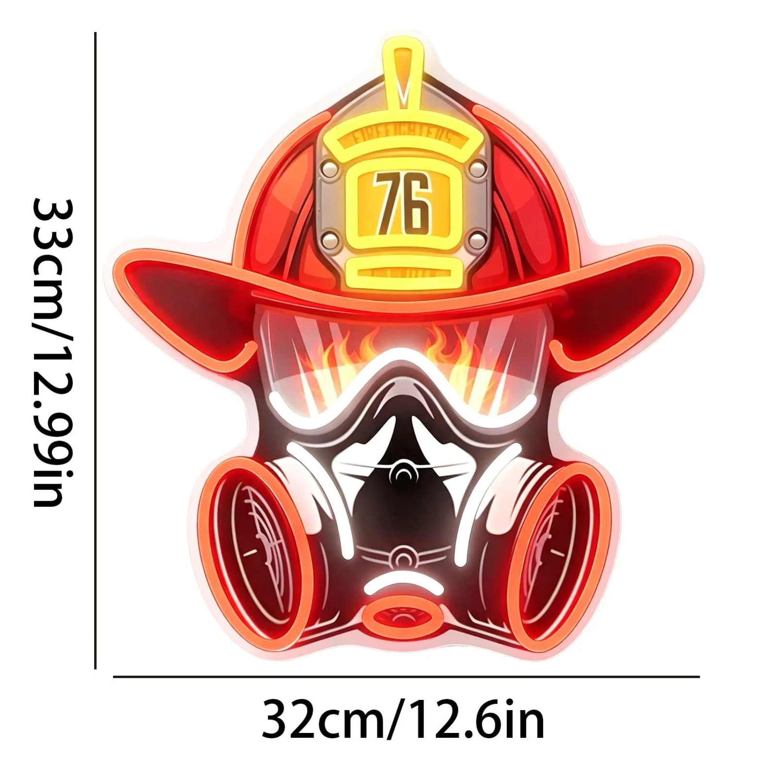 Insegna Neon Luminosa Decorazione Da Parete LED Rossa Brillante Regolabile | Luce LED Neon Stazione Vigili Del Fuoco Per Garage, Bar, Ufficio, Negozio, Camera Da , Salotto, Ristorante