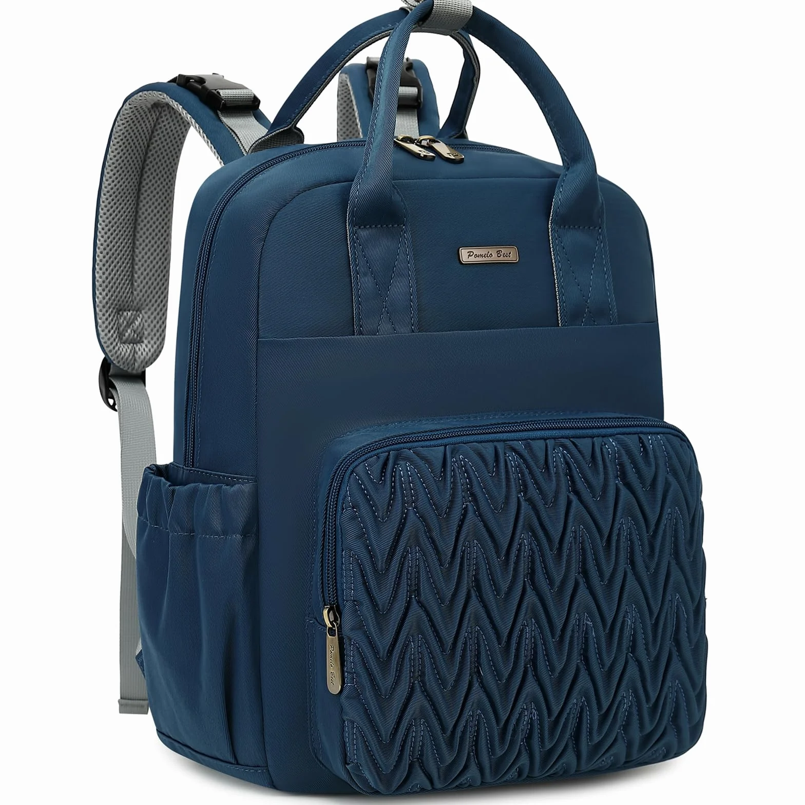 Pomelo Zaino Fasciatoio per Neonati Impermeabile con Materassino, Zaini Casual per Viaggi e Campeggio (Blu Navy)