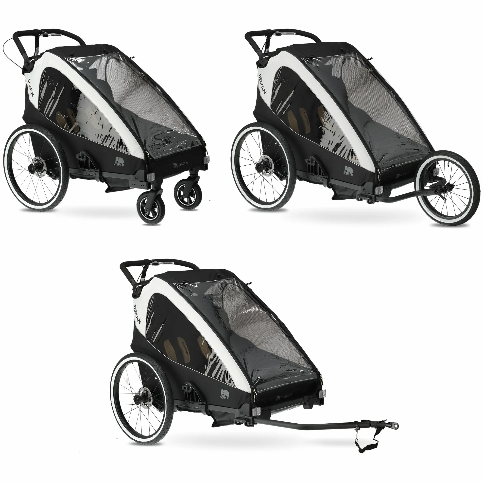 Rimorchio per Bicicletta e Passeggino Deryan