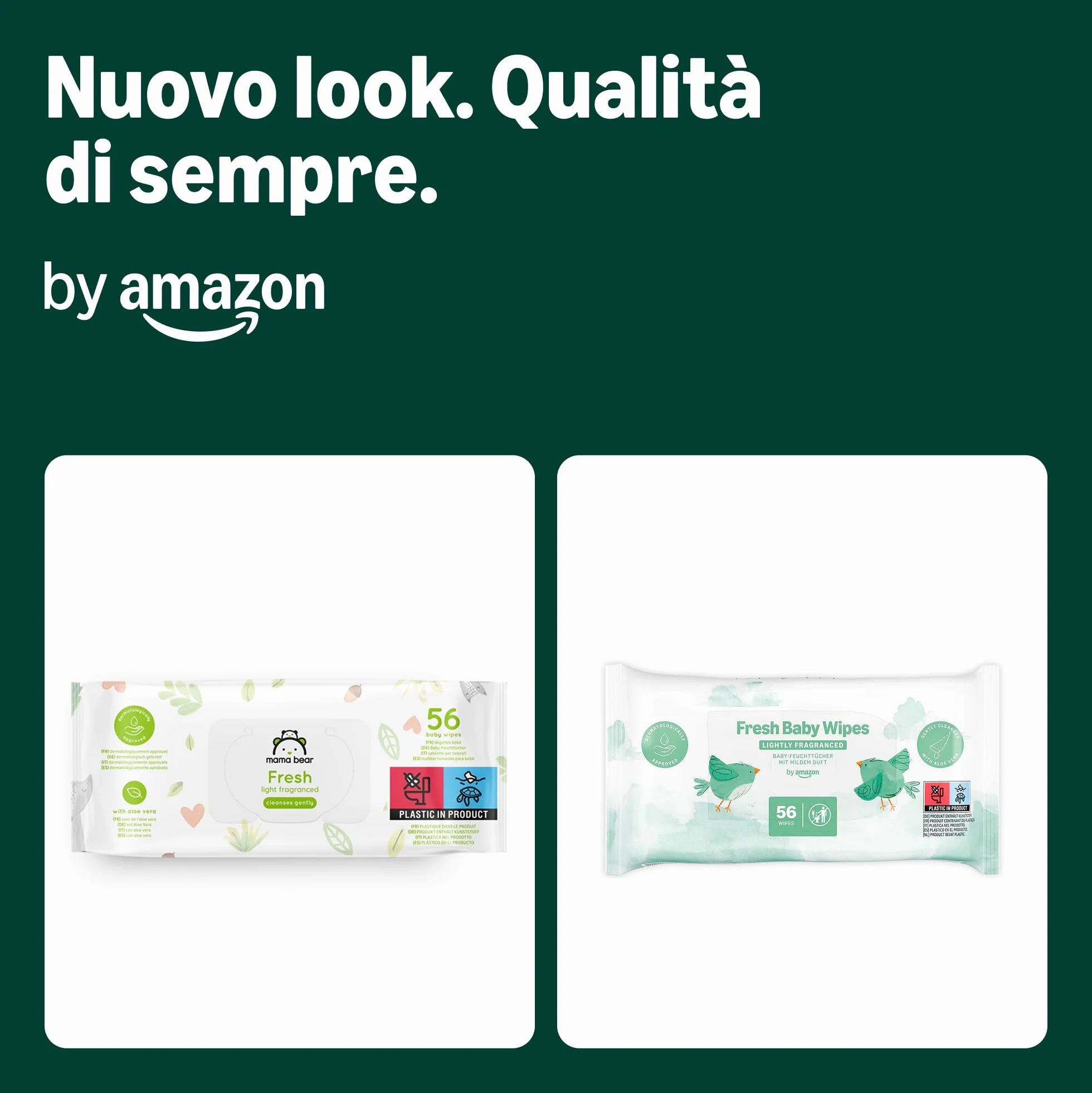 Salviettine Umidificate Ultra Sensitive per Neonati, Leggera Profumazione, 18 Confezioni da 56