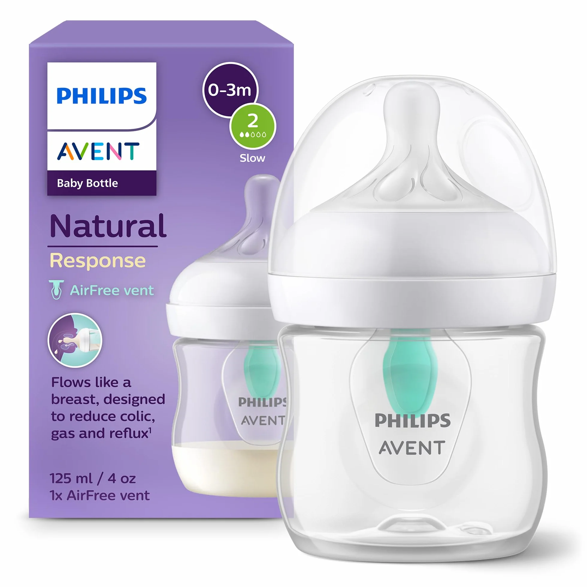 Philips Avent Biberon Natural Response 125 ml Airfree bez BPA SCY670/01
