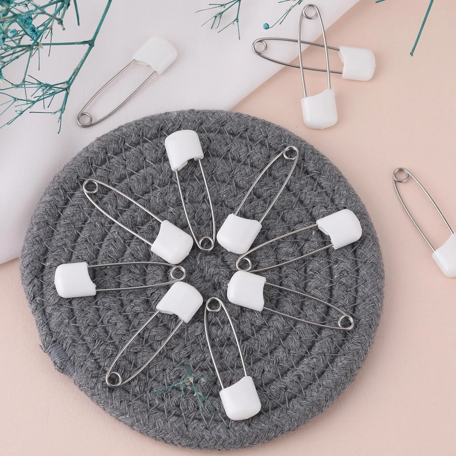 Bremorou Spille da Balia per Bambini 40 mm, Plastica, Chiusura a Chiavistello