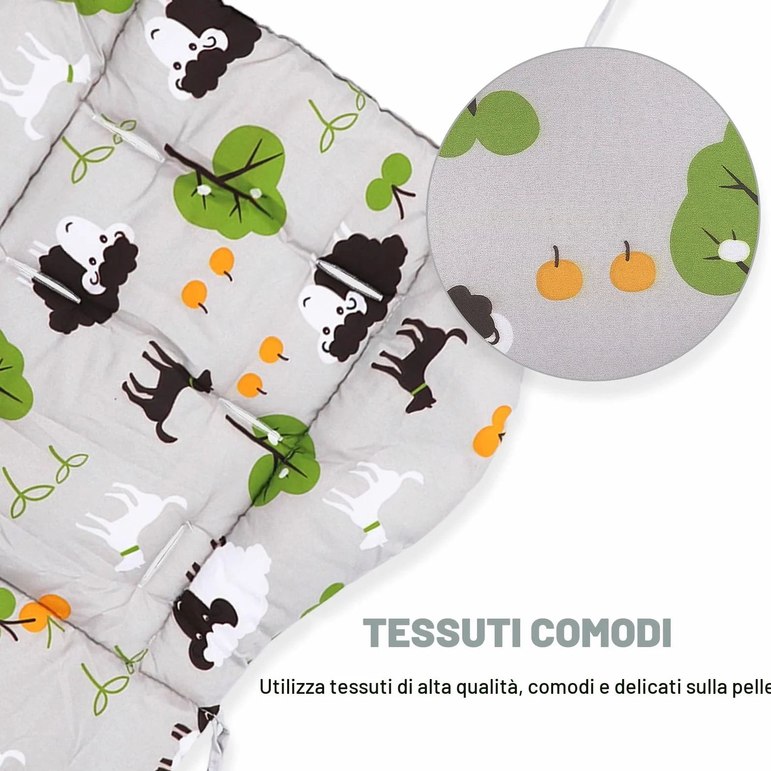 Cuscino per seggiolone leggero traspirante morbido confortevole motivi graziosi