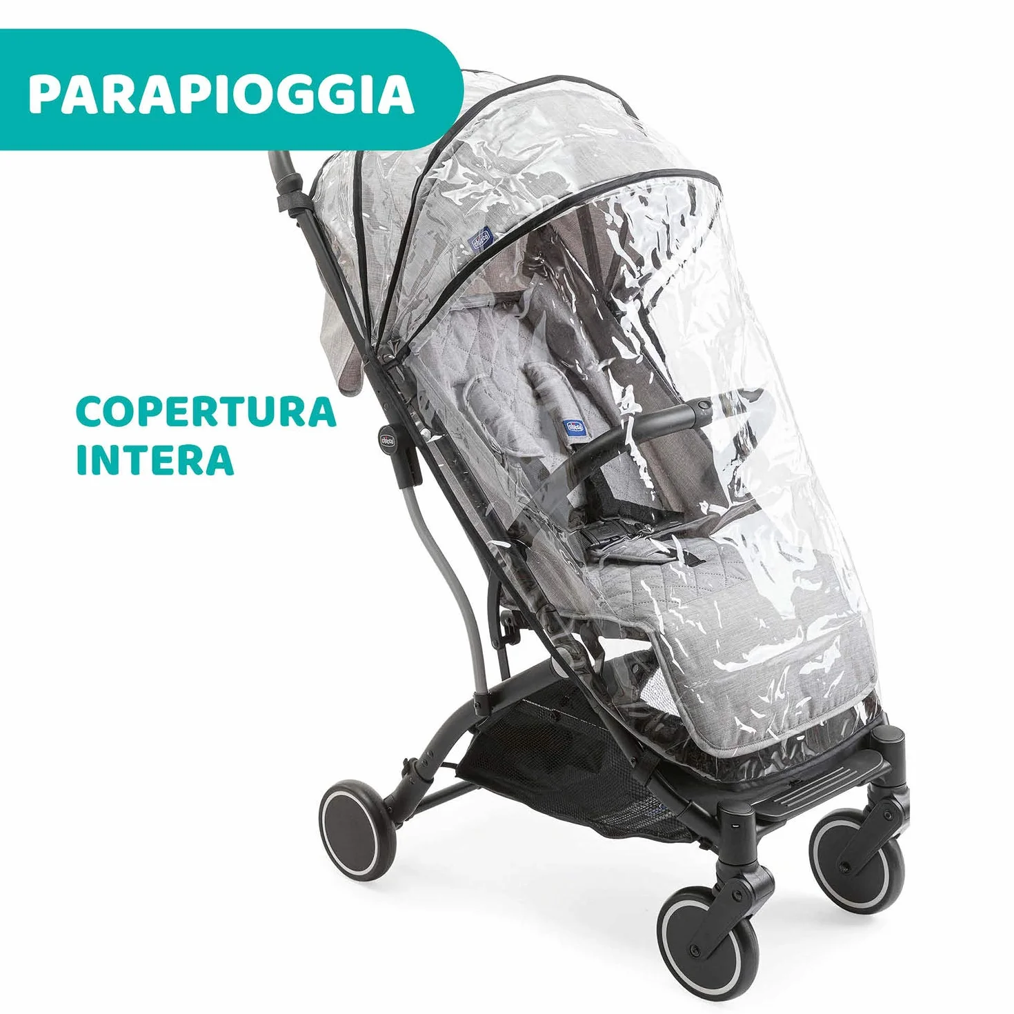 Chicco Trolley Me Passeggino Leggero Reclinabile Pieghevole 0-15 kg Chiusura Compatta Parapioggia Cappottina Estendibile Light Grey