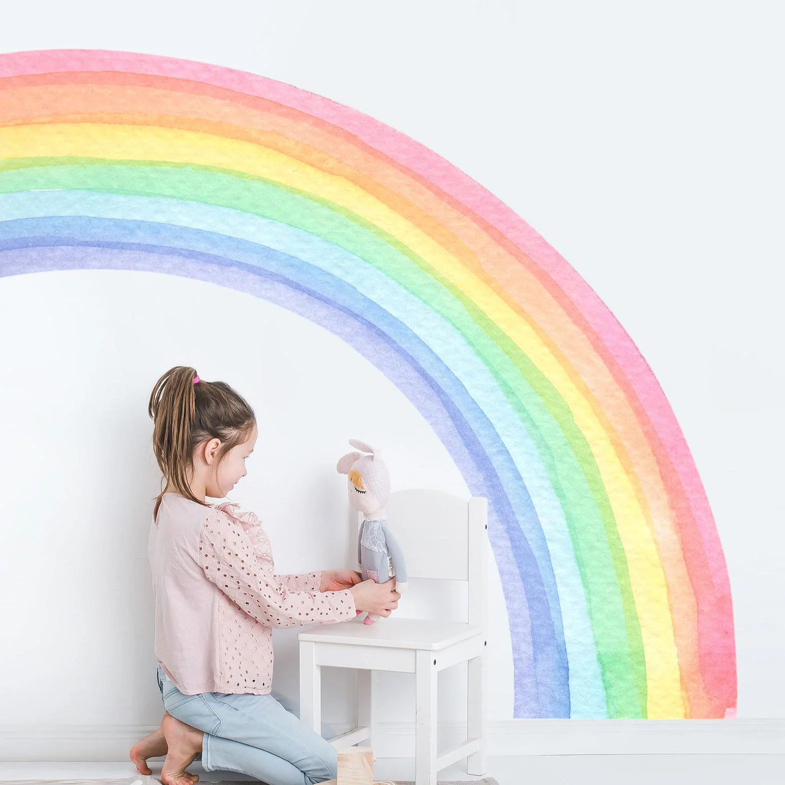 Supzone Adesivi Murali Bambini Arcobaleno 140 x 160 cm