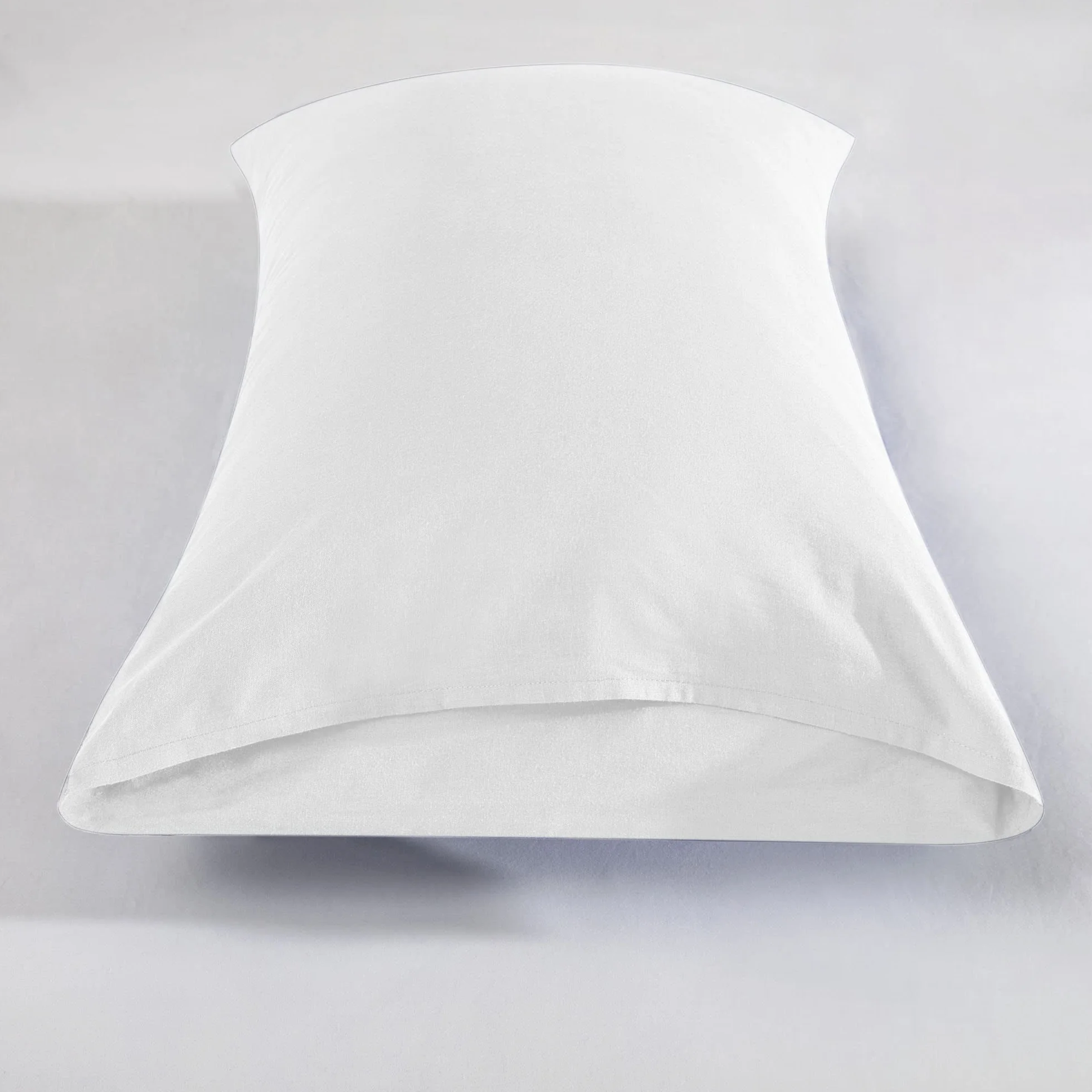 Federe Cuscini Letto Matrimoniale Cotone 50x80 cm 2 PCS, Oeko-TEX Premium Cotone 110GSM, Morbida Traspirante Ipoallergenica Bianco