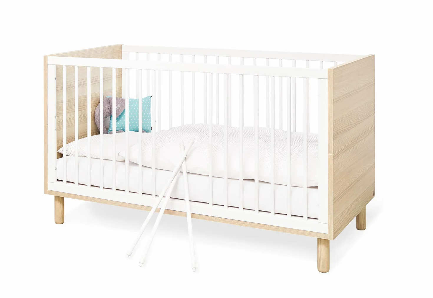 PINOLINO Set completo cameretta bambini Flow largo culla fasciatoio armadio 3 ante
