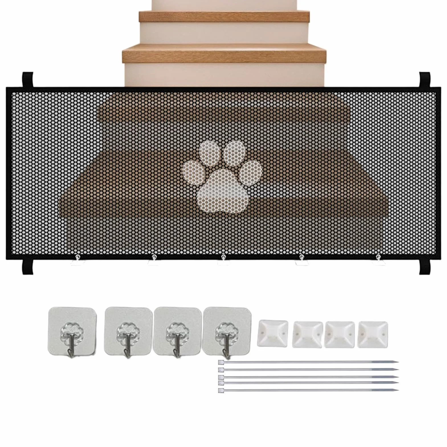 Cancello A Rete Per Animali Domestici Barriera Estensibile Rimovibile Recinto Traspirante per Interno Esterno