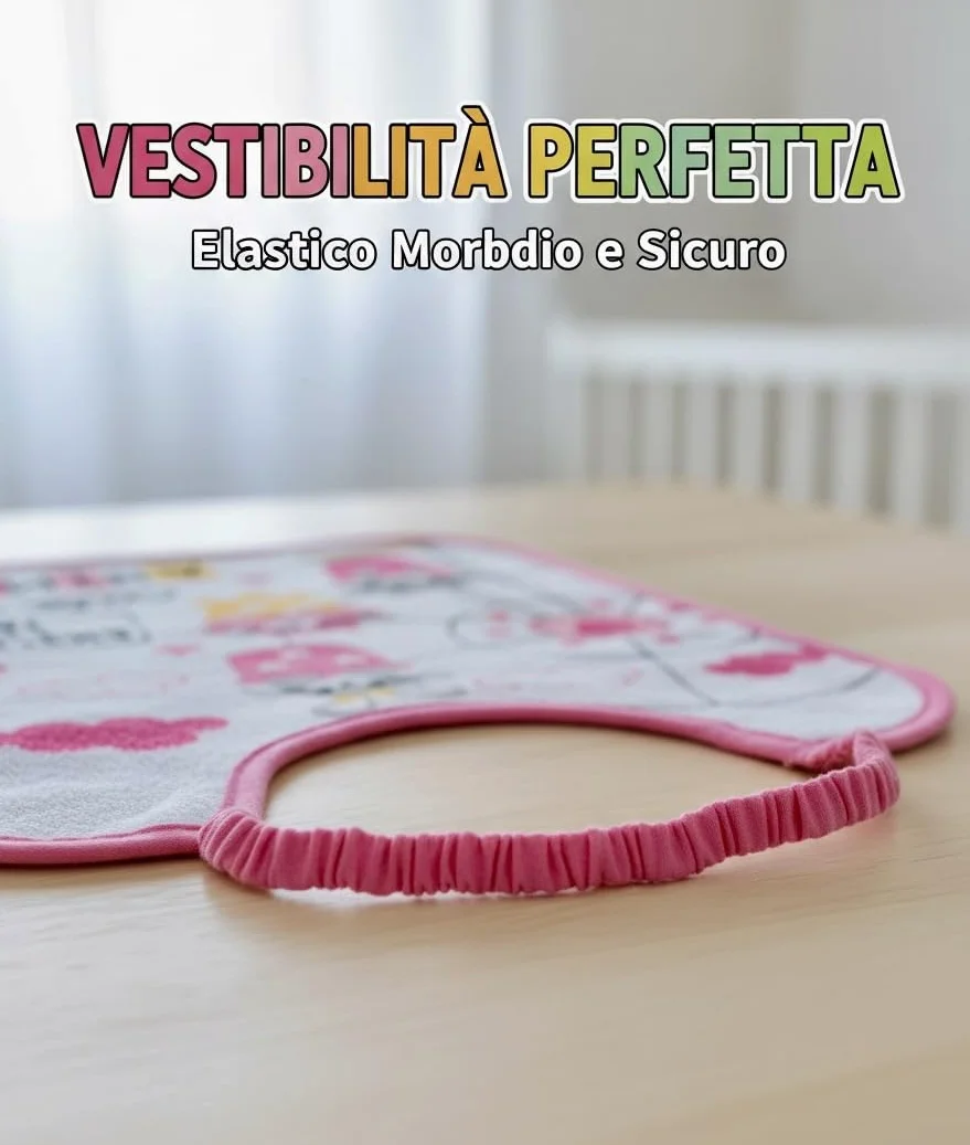 Bavaglini asilo elastico cotone impermeabili Ellepi