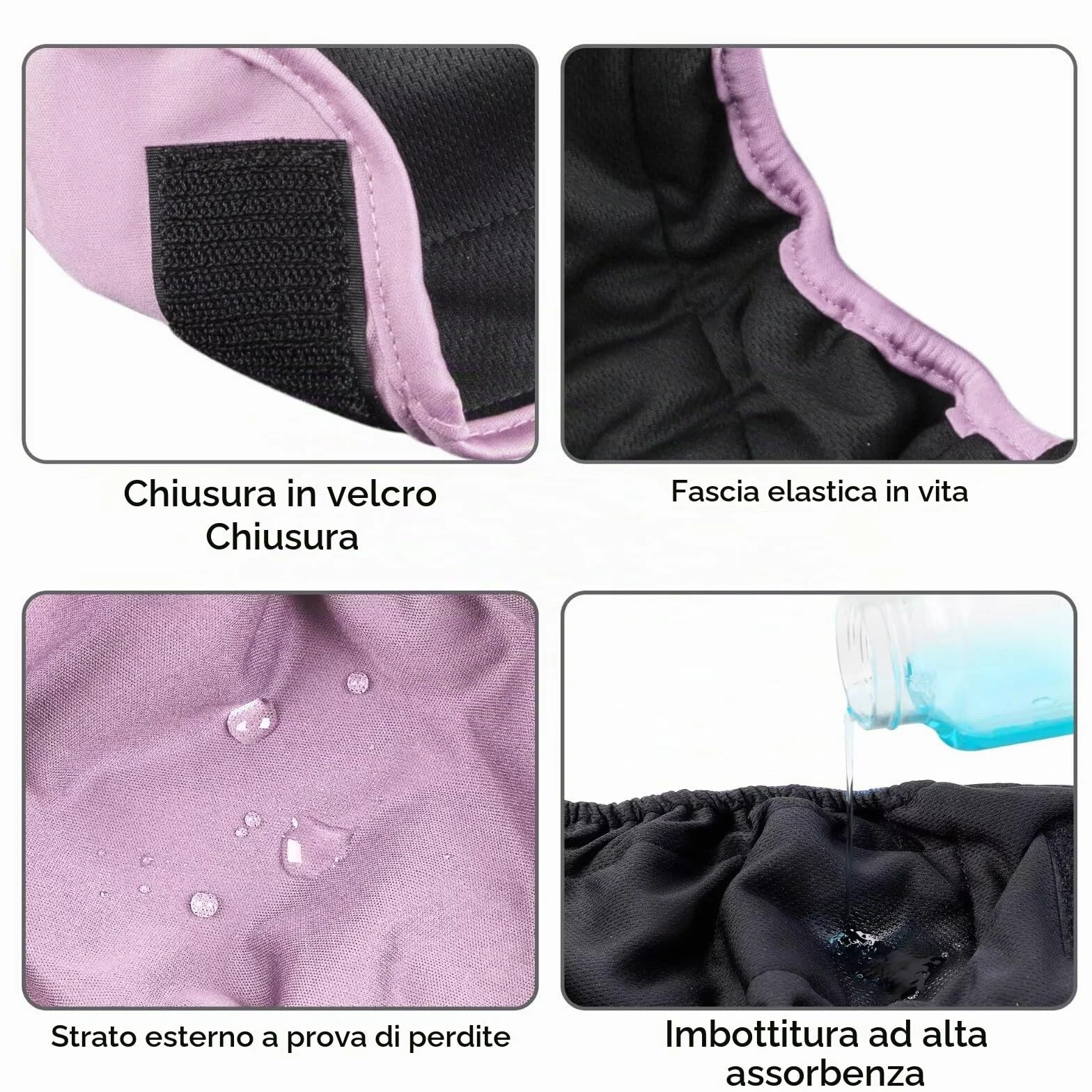 Paw Legend Pannolini per gatti lavabili e riutilizzabili, confezione da 3 XS
