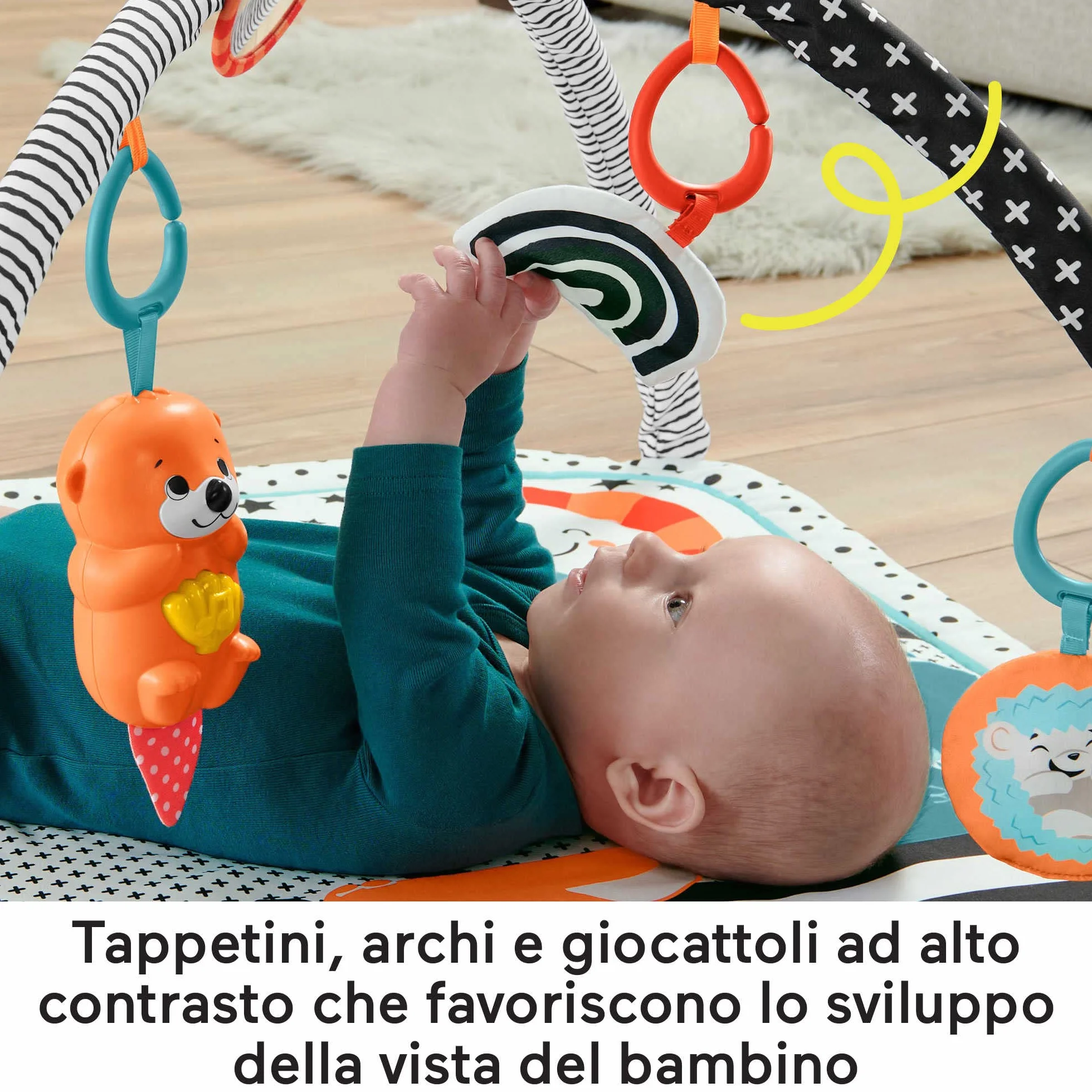 Fisher-Price Palestrina Musicale 3 in 1 per neonati con luci e suoni, giocattolo sensoriale 0+ anni HPF39