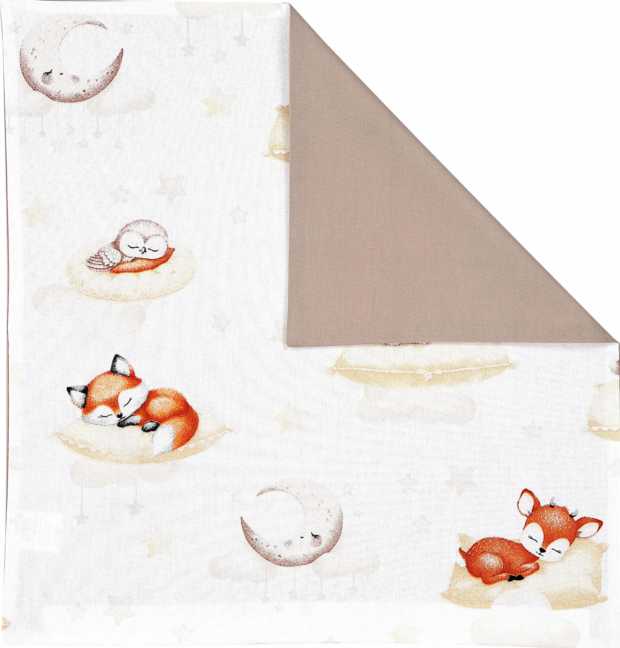 TupTam Federa per Cuscini Bambini Motivi Decorativi Cuccioli addormentati Beige 40 x 60 cm